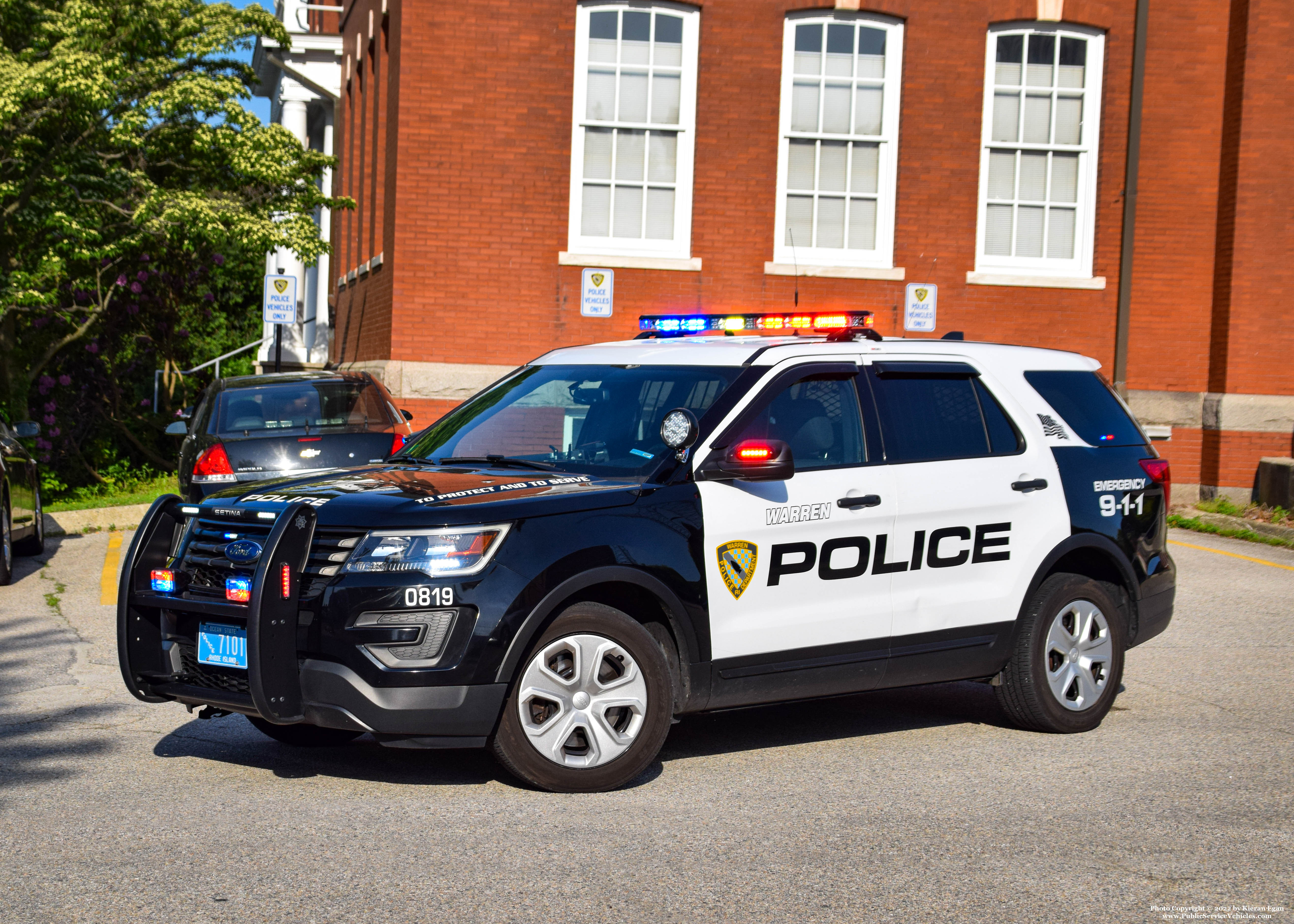 A photo  of Warren Police
            Cruiser 0819, a 2019 Ford Police Interceptor Utility             taken by Kieran Egan