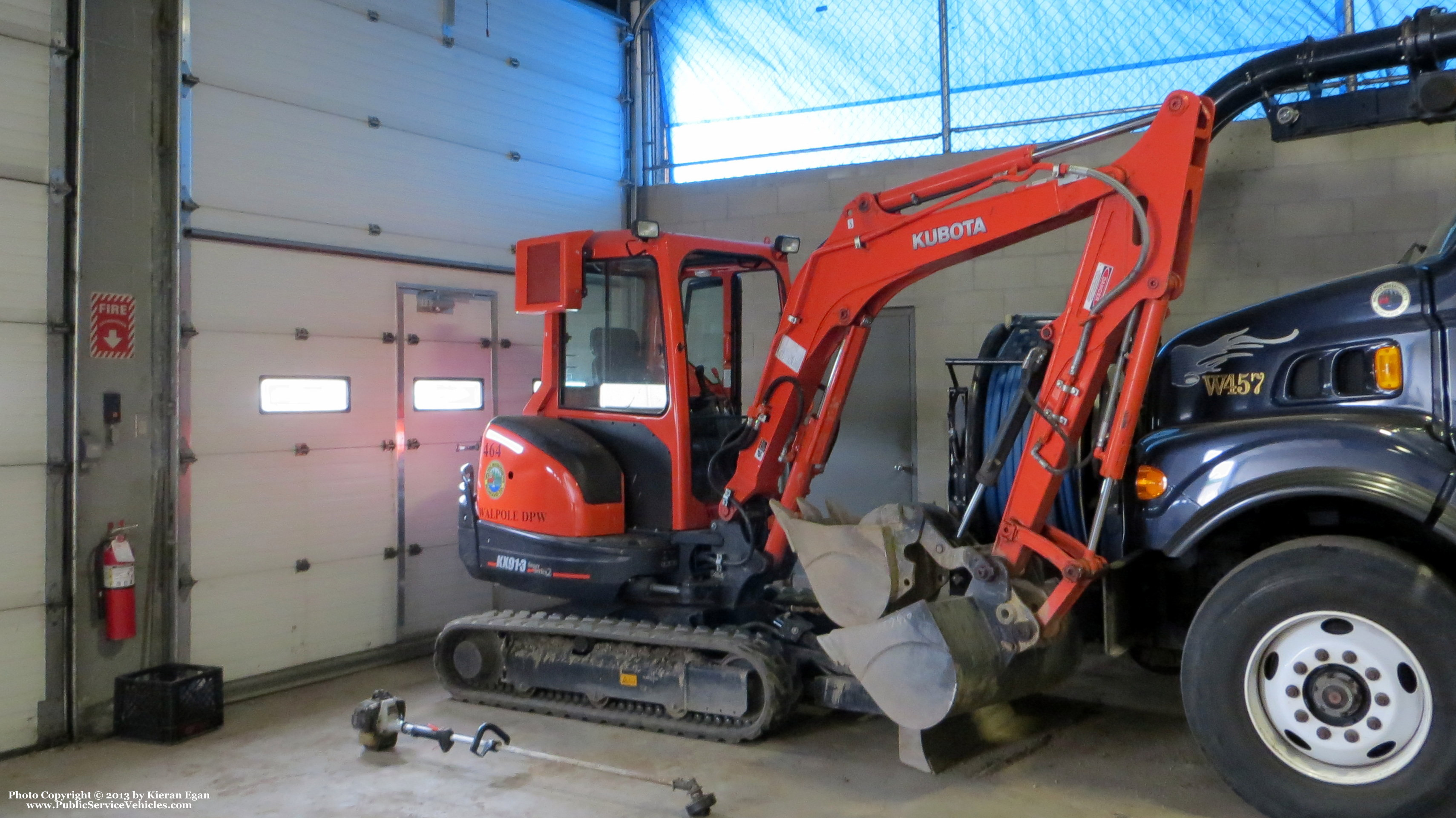 A photo  of Walpole Water Department
            Excavator 464, a 2011 Kubota KX91-3             taken by Kieran Egan