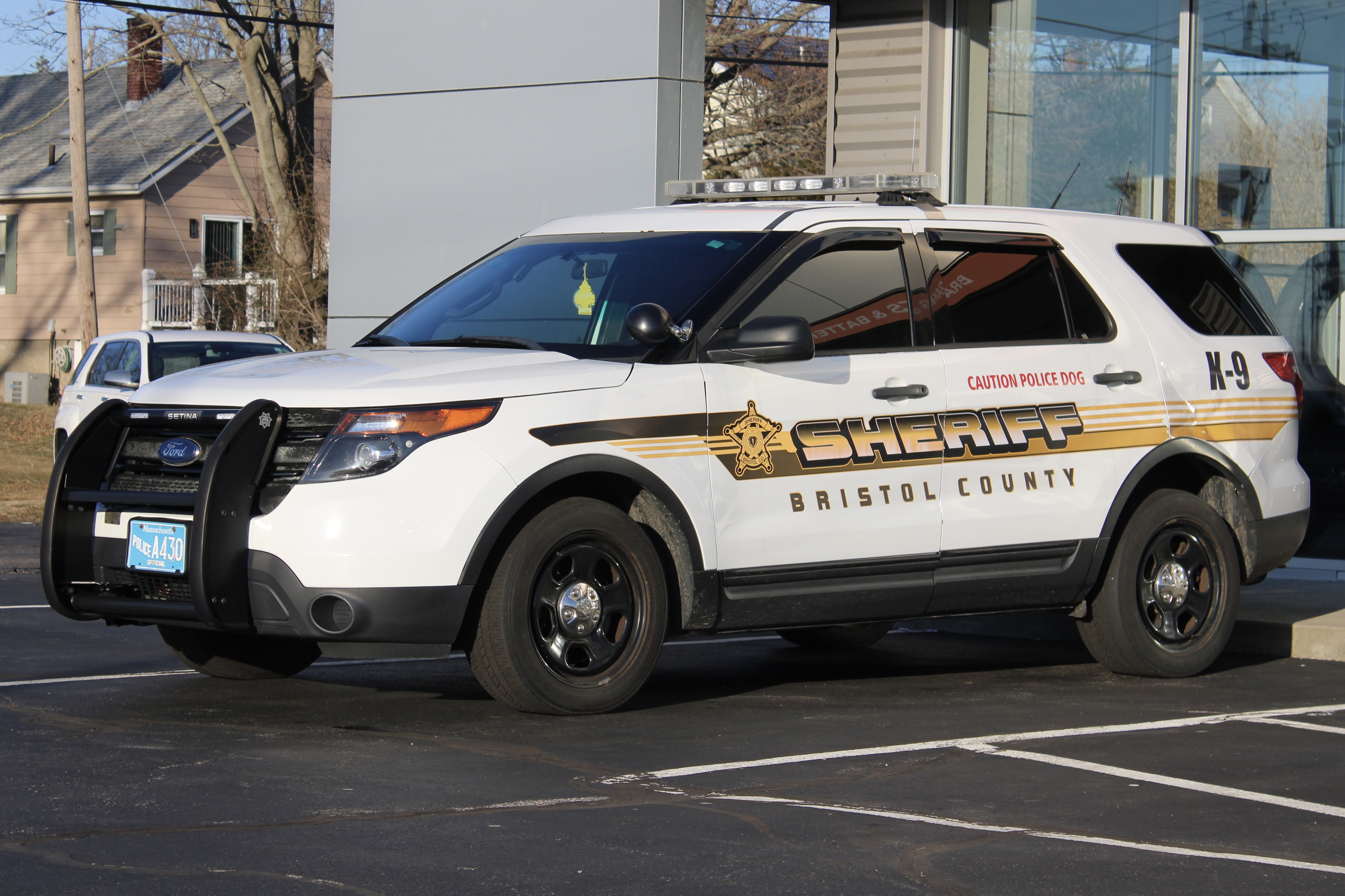 A photo  of Bristol County Sheriff
            K-9 Unit, a 2014 Ford Police Interceptor Utility             taken by @riemergencyvehicles