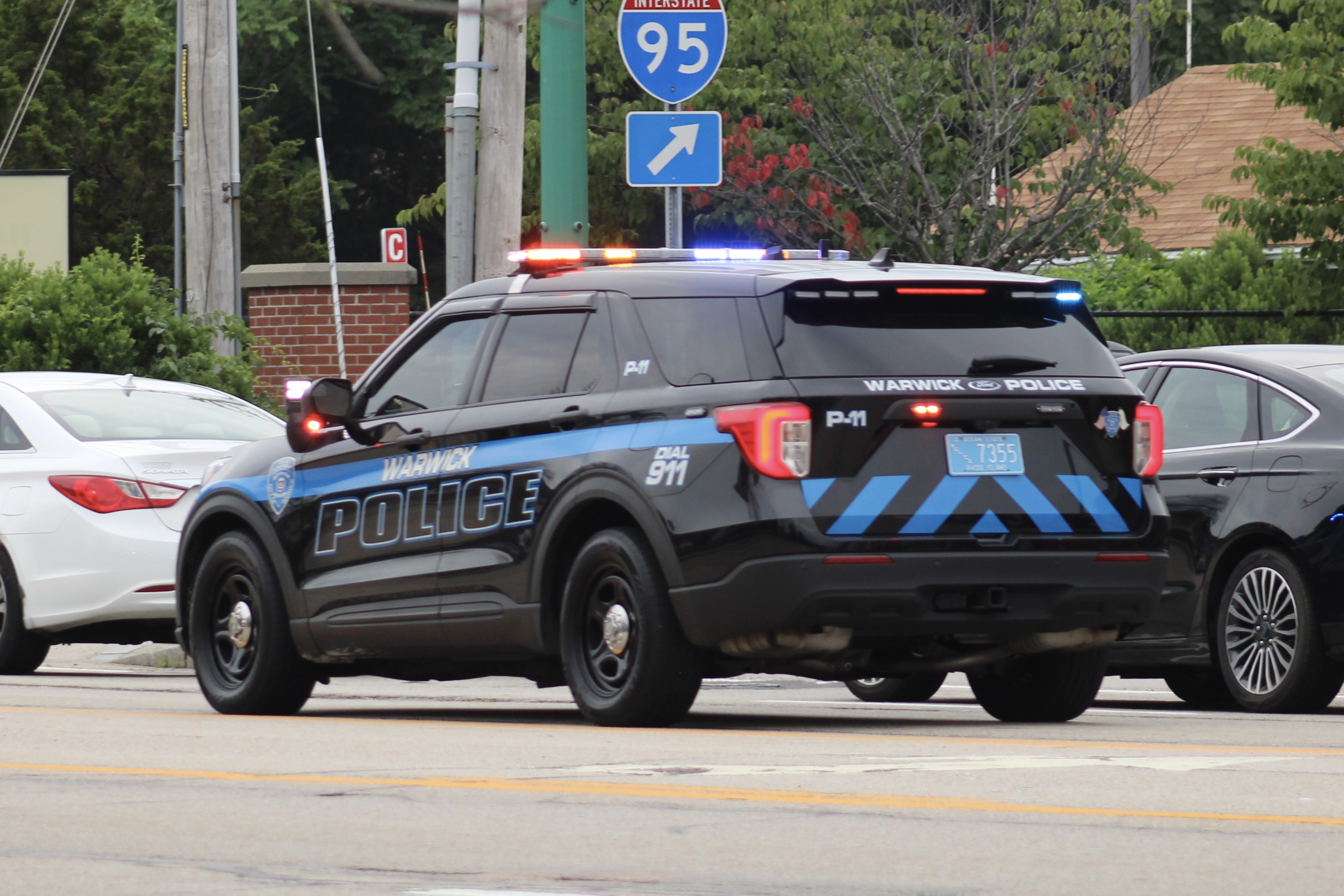 A photo  of Warwick Police
            Cruiser P-11, a 2021 Ford Police Interceptor Utility             taken by @riemergencyvehicles