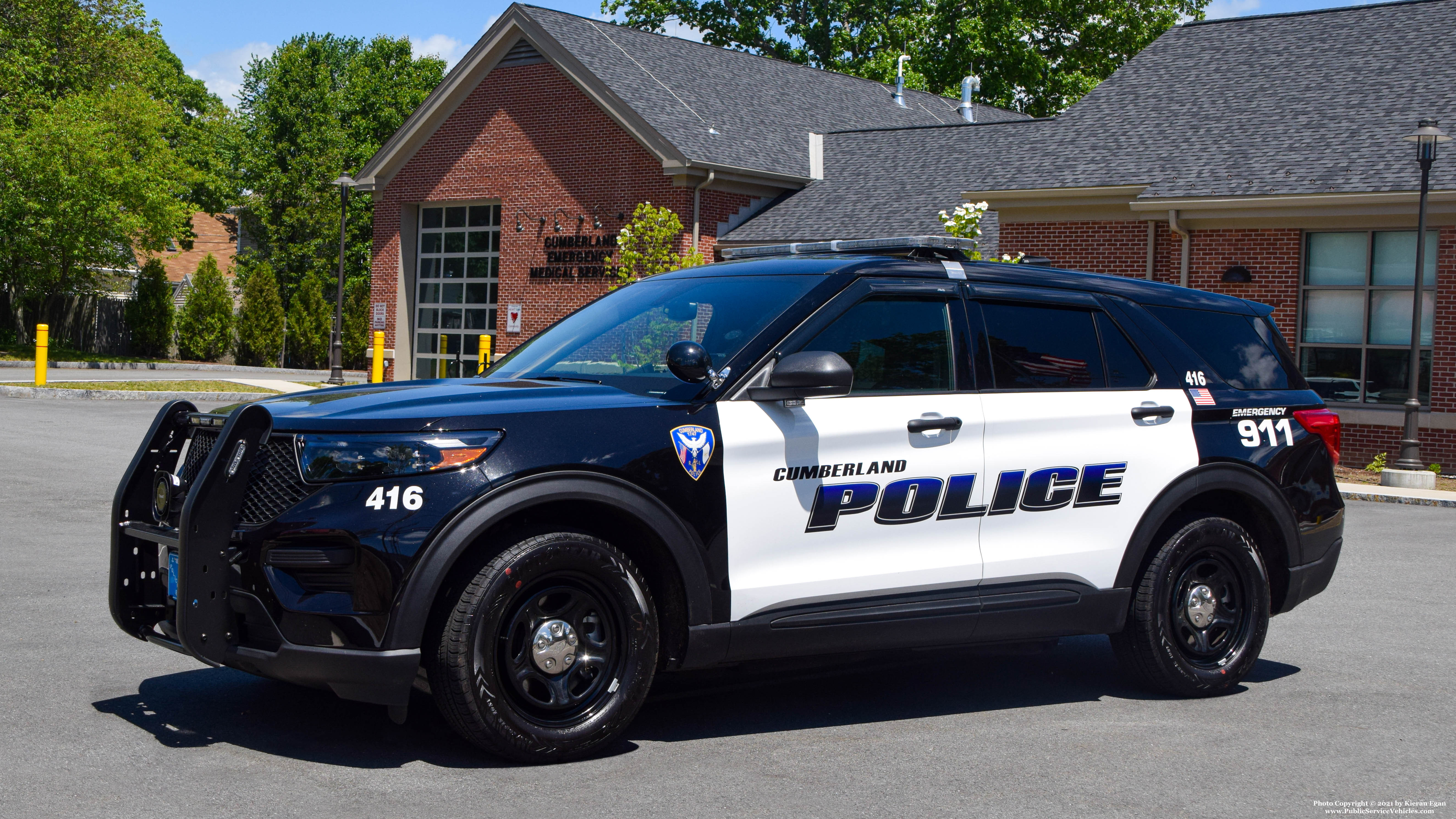 A photo  of Cumberland Police
            Cruiser 416, a 2021 Ford Police Interceptor Utility             taken by Kieran Egan