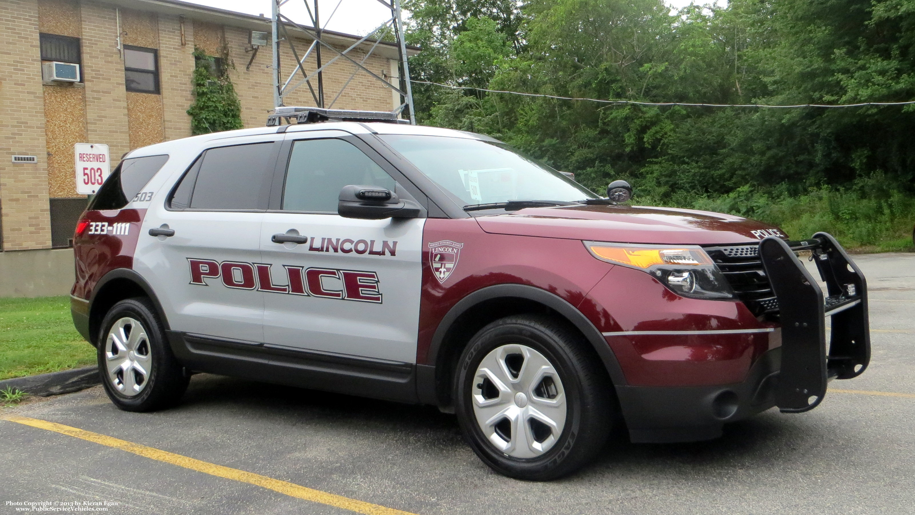 A photo  of Lincoln Police
            Cruiser 503, a 2013 Ford Police Interceptor Utility             taken by Kieran Egan