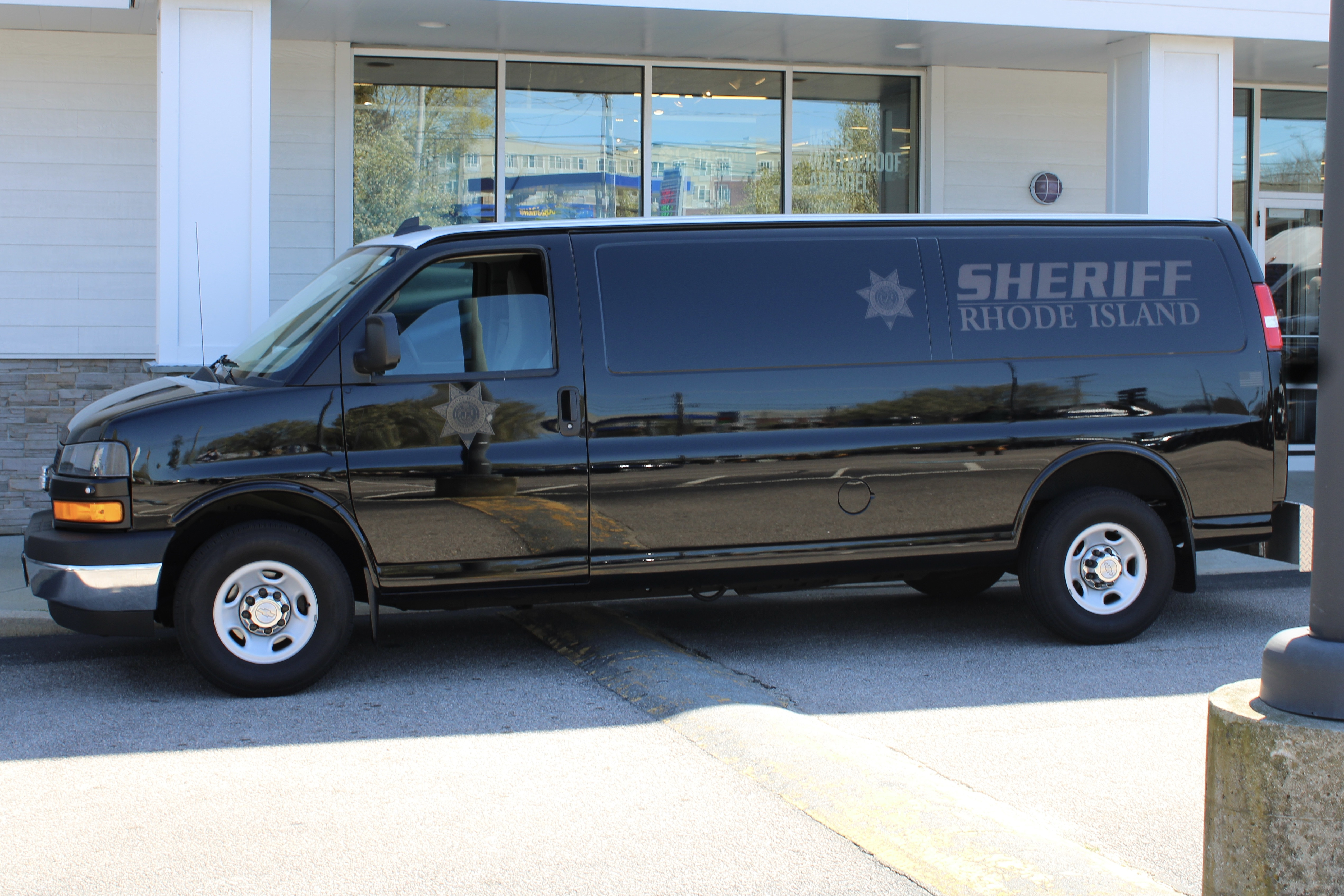 A photo  of Rhode Island Division of Sheriffs
            Van 56, a 2018-2022 Chevrolet Express             taken by @riemergencyvehicles