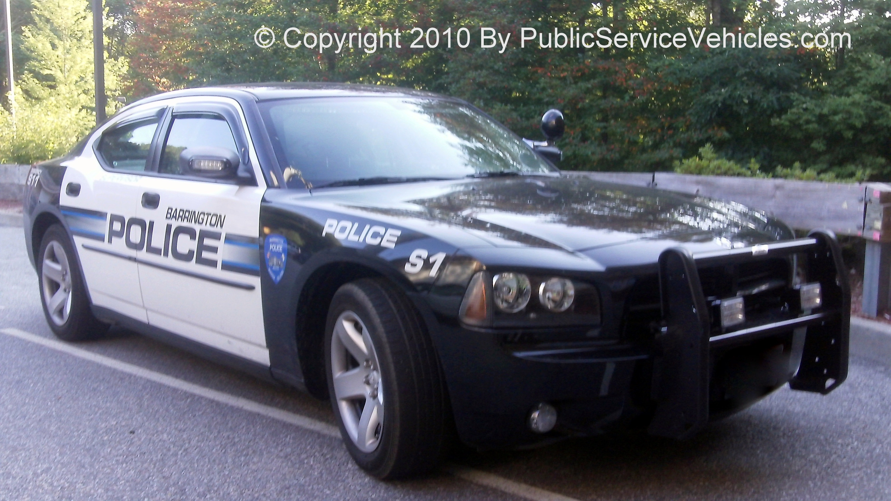 A photo  of Barrington Police
            Supervisor 1, a 2010 Dodge Charger/Go Rhino Push Bumper             taken by Kieran Egan