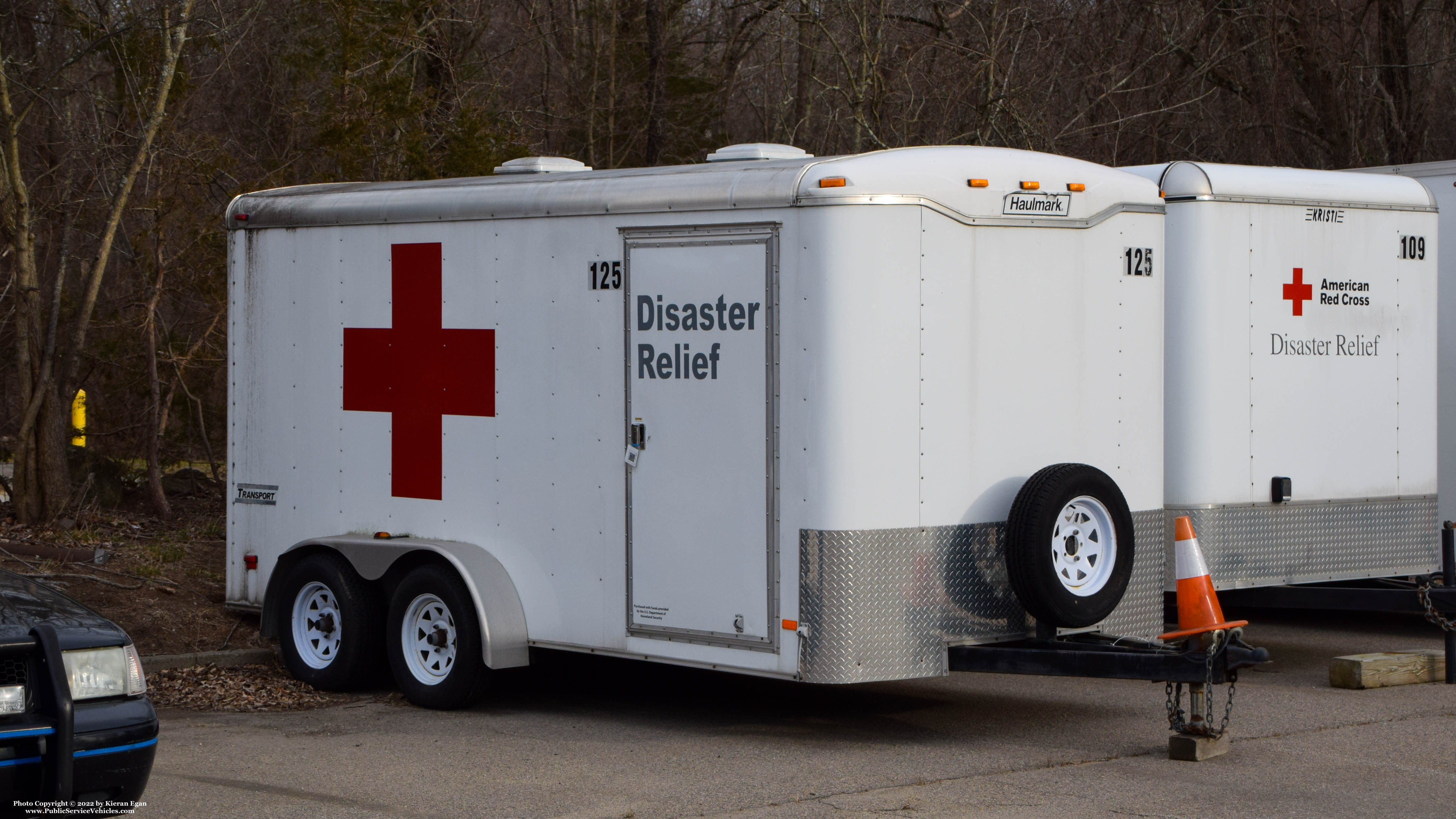 A photo  of Massachusetts Red Cross
            Trailer 125, a 1990-2010 Haulmark Transport             taken by Kieran Egan