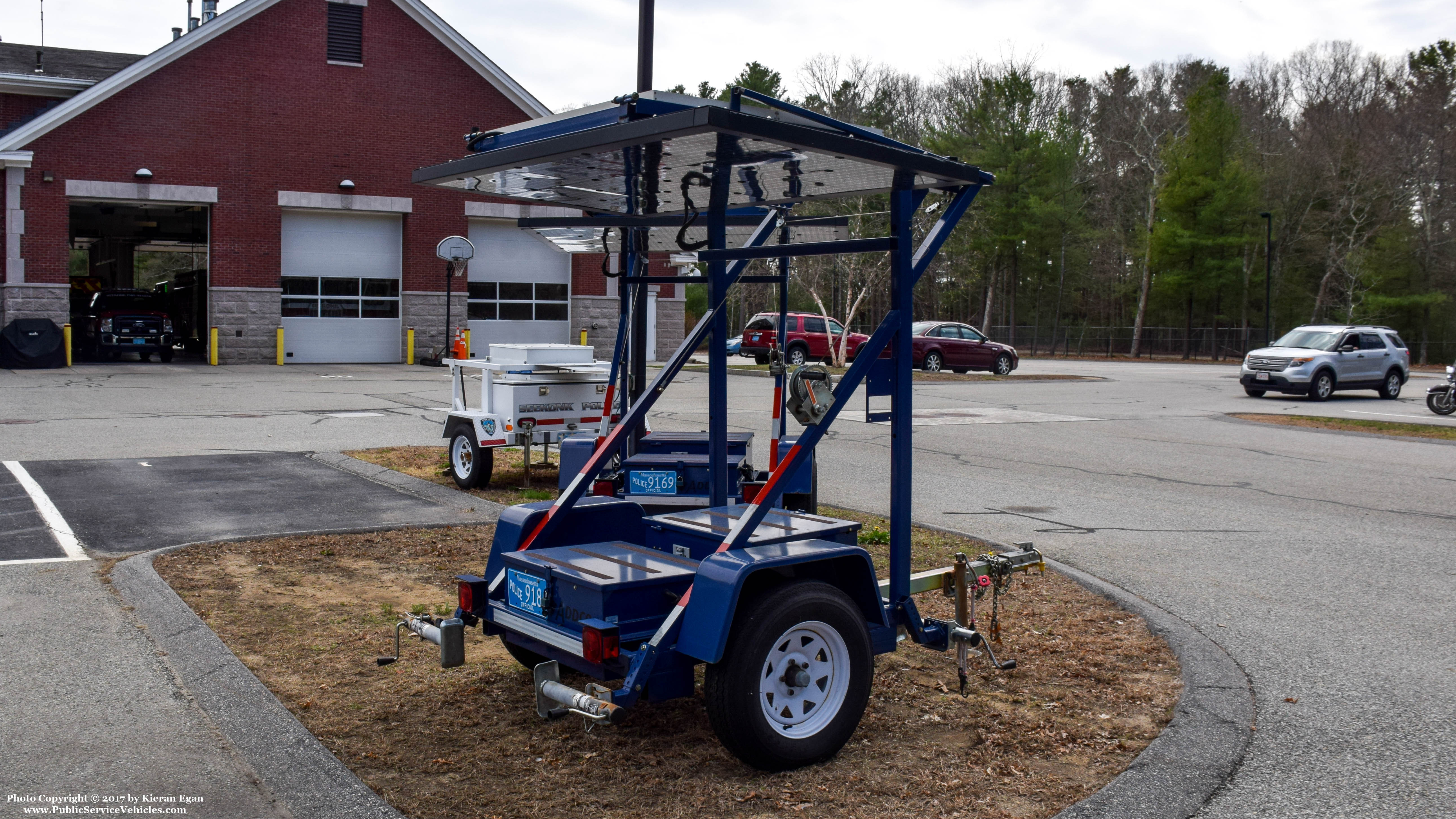 A photo  of Seekonk Police
            Message Trailer, a 2010 Addco Message Trailer             taken by Kieran Egan