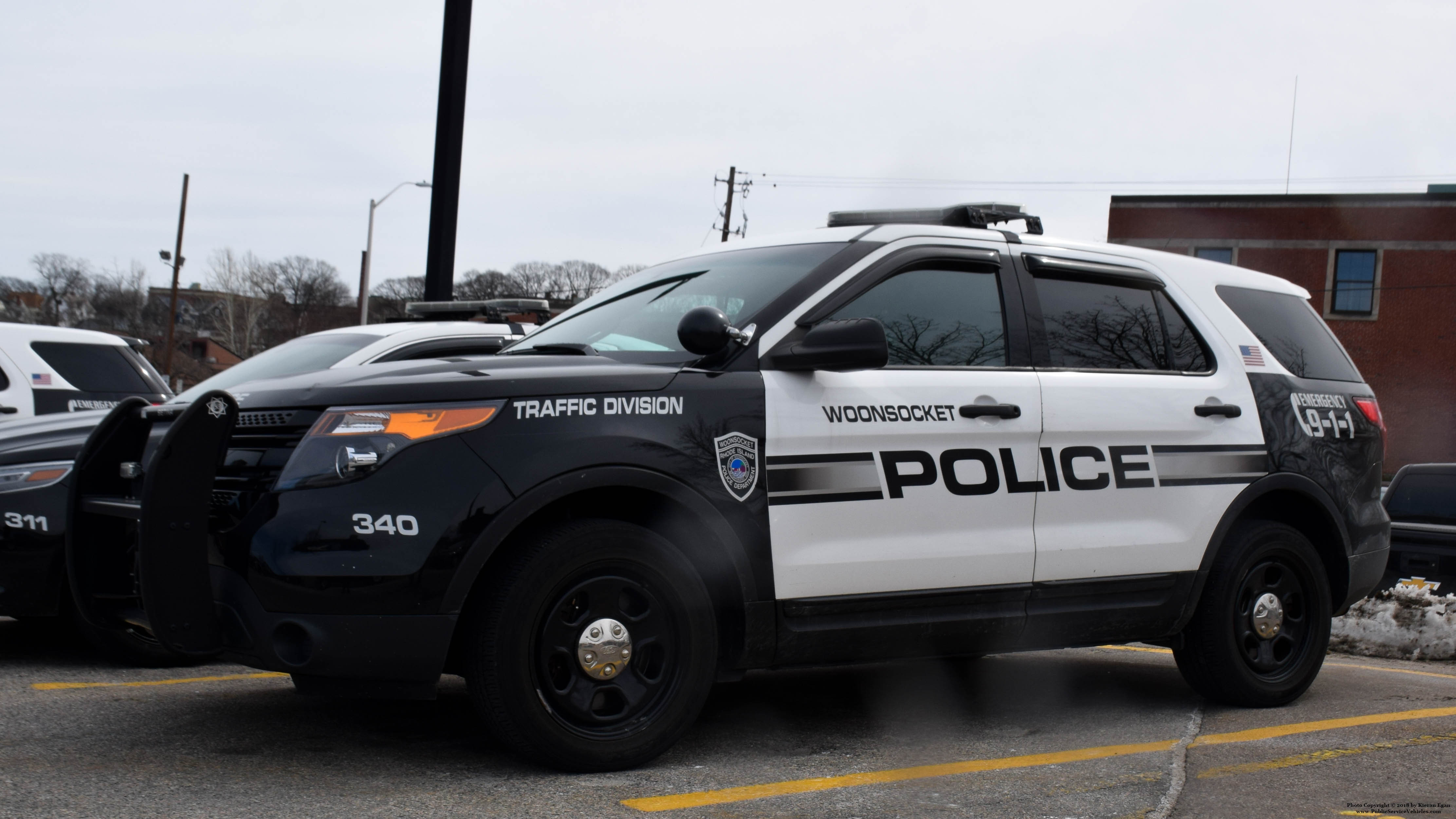 A photo  of Woonsocket Police
            Cruiser 340, a 2014 Ford Police Interceptor Utility             taken by Kieran Egan