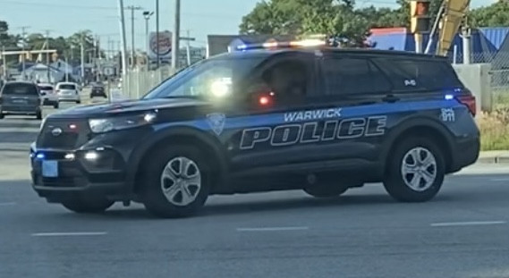 A photo  of Warwick Police
            Cruiser P-10, a 2021 Ford Police Interceptor Utility             taken by @riemergencyvehicles