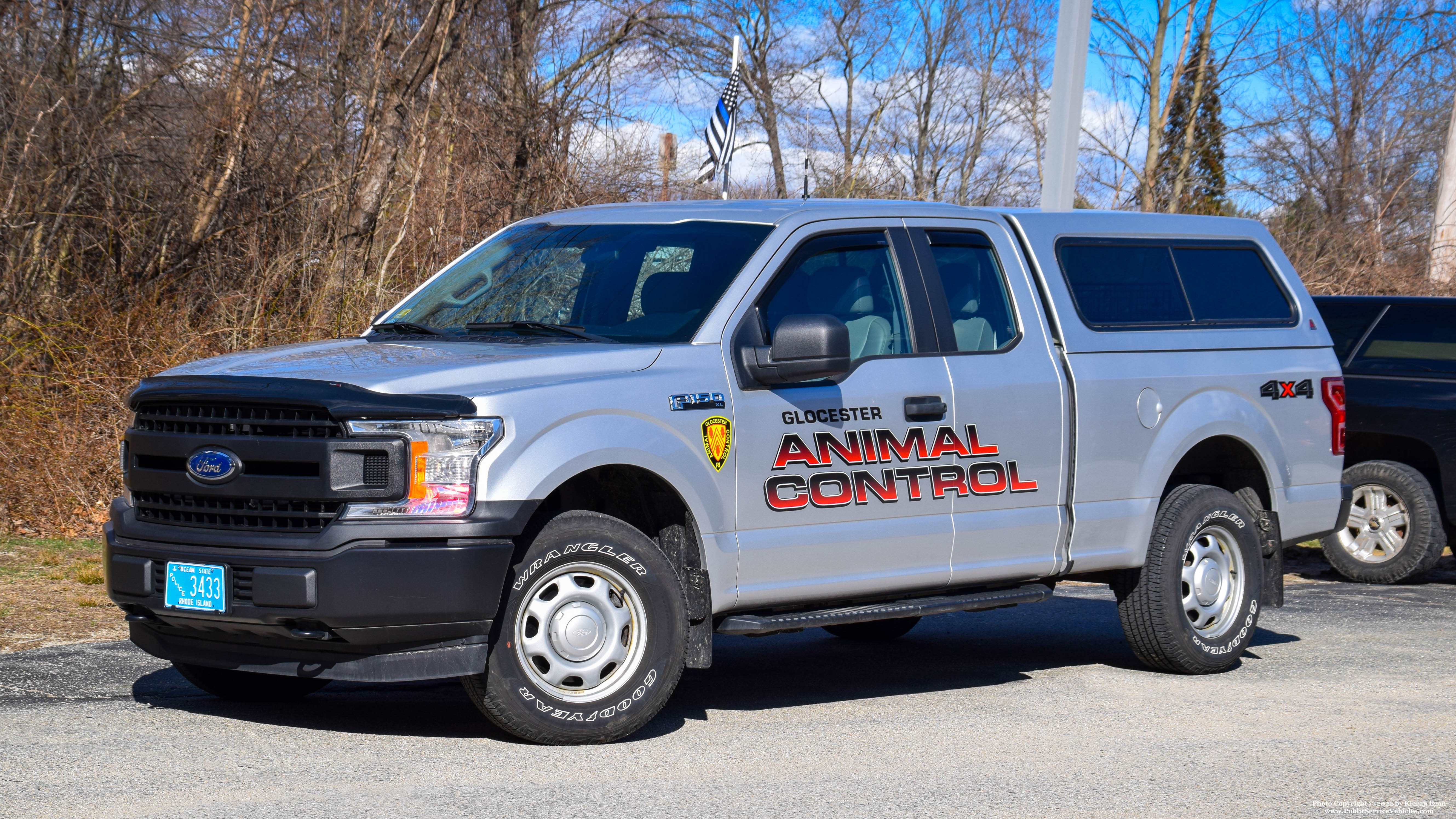 A photo  of Glocester Police
            Cruiser 3433, a 2018-2020 Ford F-150 SuperCab             taken by Kieran Egan