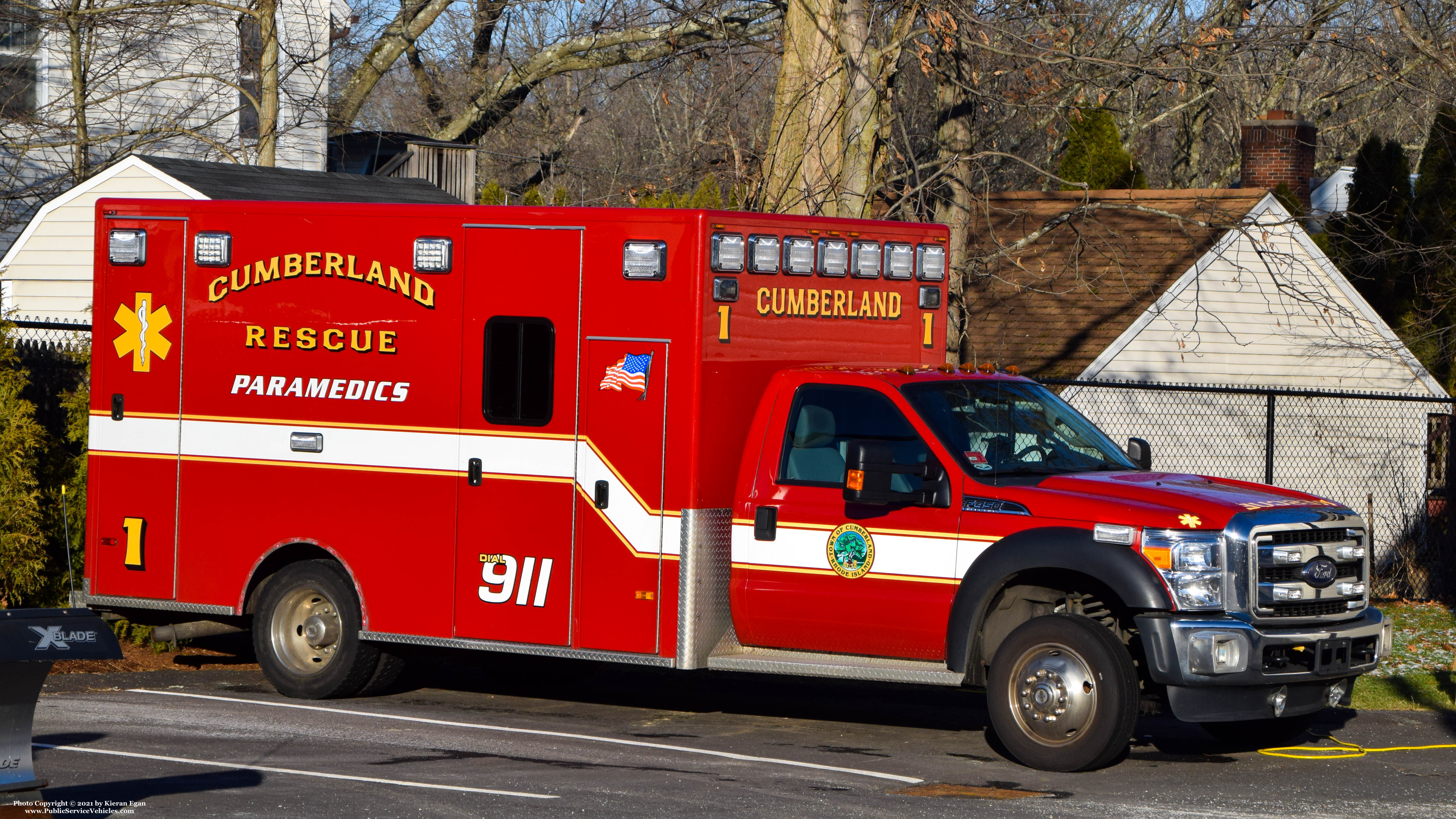 A photo  of Cumberland EMS
            Rescue 1, a 2015 Ford F-450/PL Custom             taken by Kieran Egan