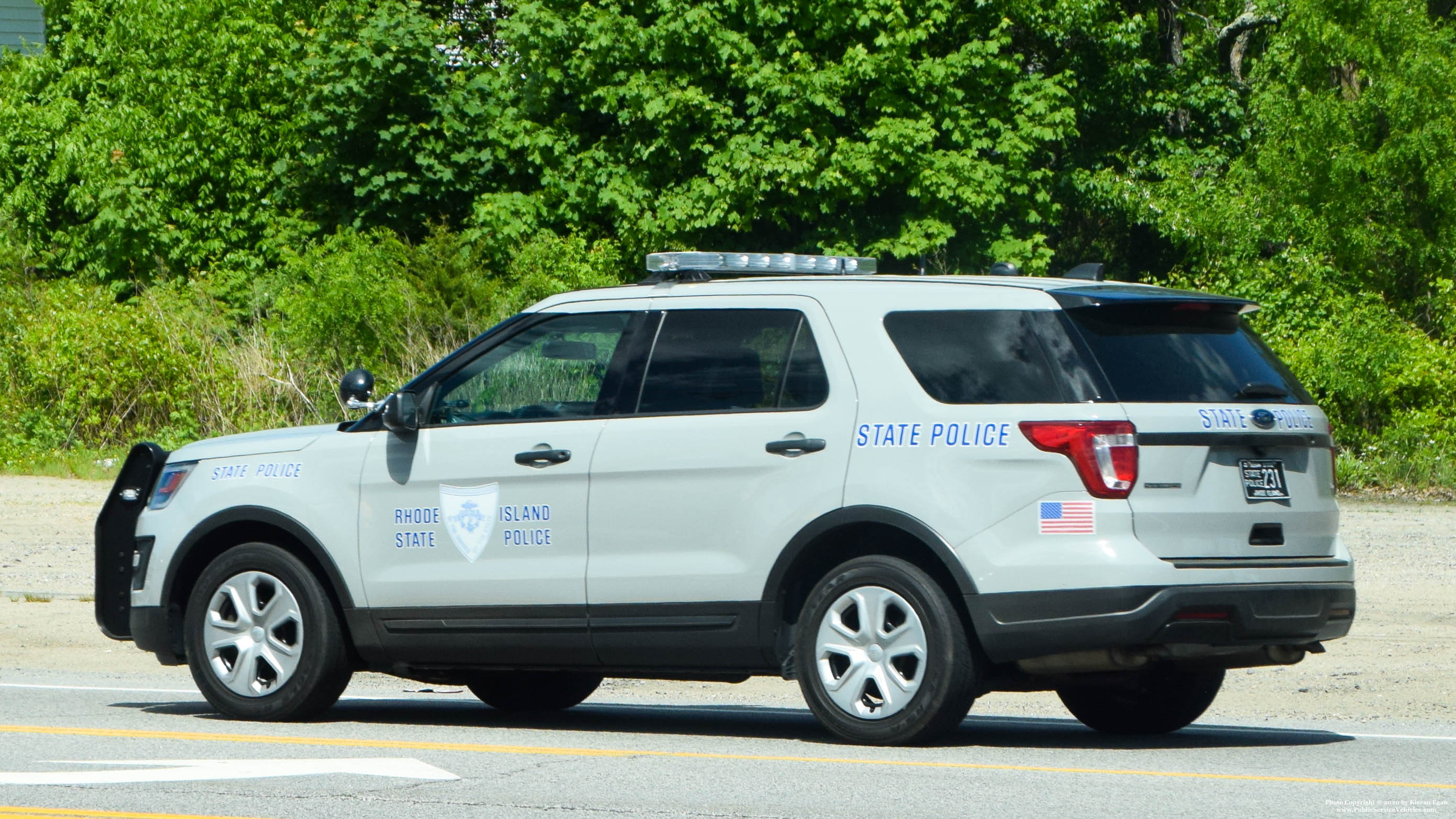 A photo  of Rhode Island State Police
            Cruiser 231, a 2016-2019 Ford Police Interceptor Utility             taken by Kieran Egan