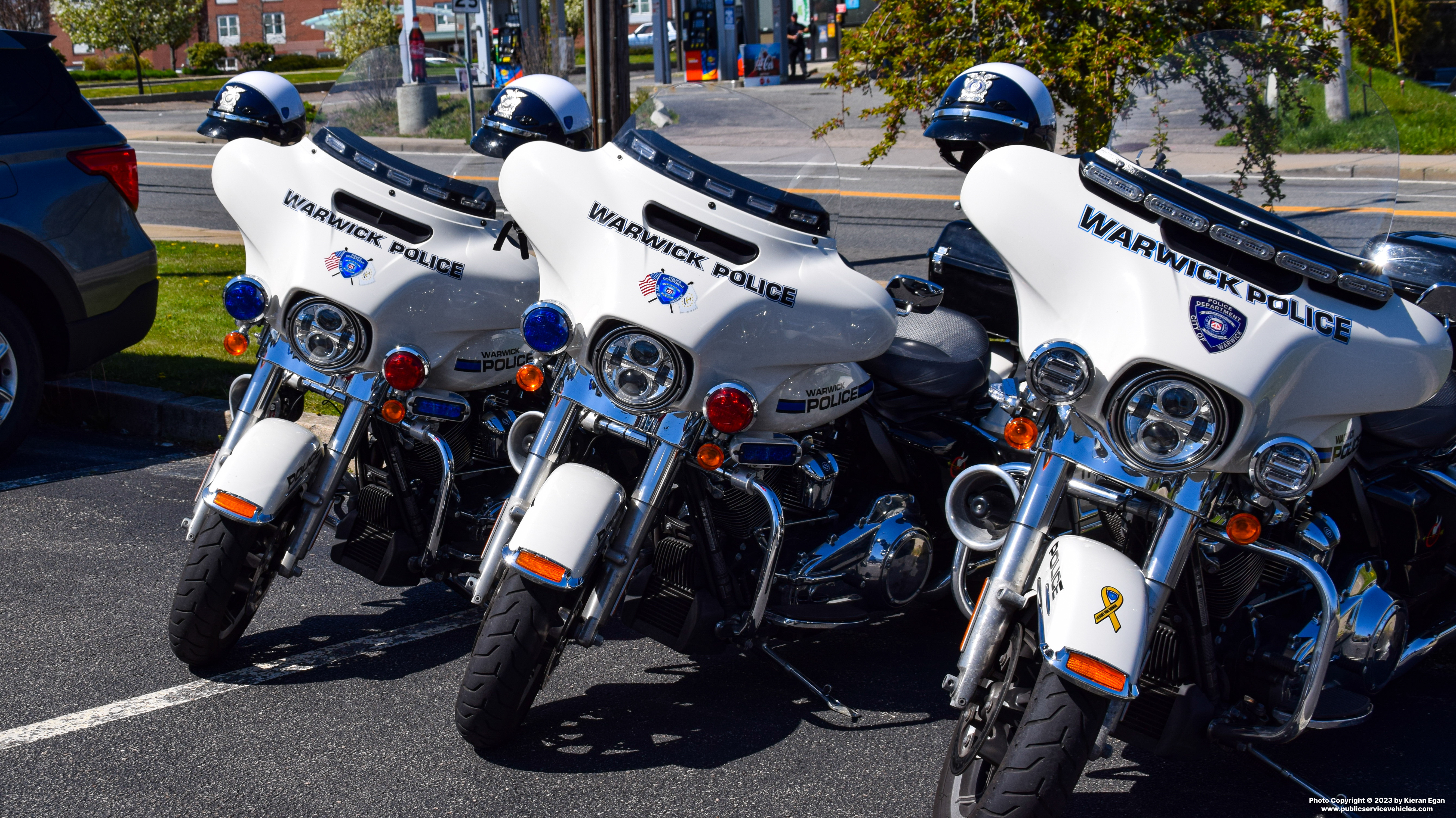 A photo  of Warwick Police
            Motorcycle 7, a 2020-2022 Harley Davidson Electra Glide             taken by Kieran Egan