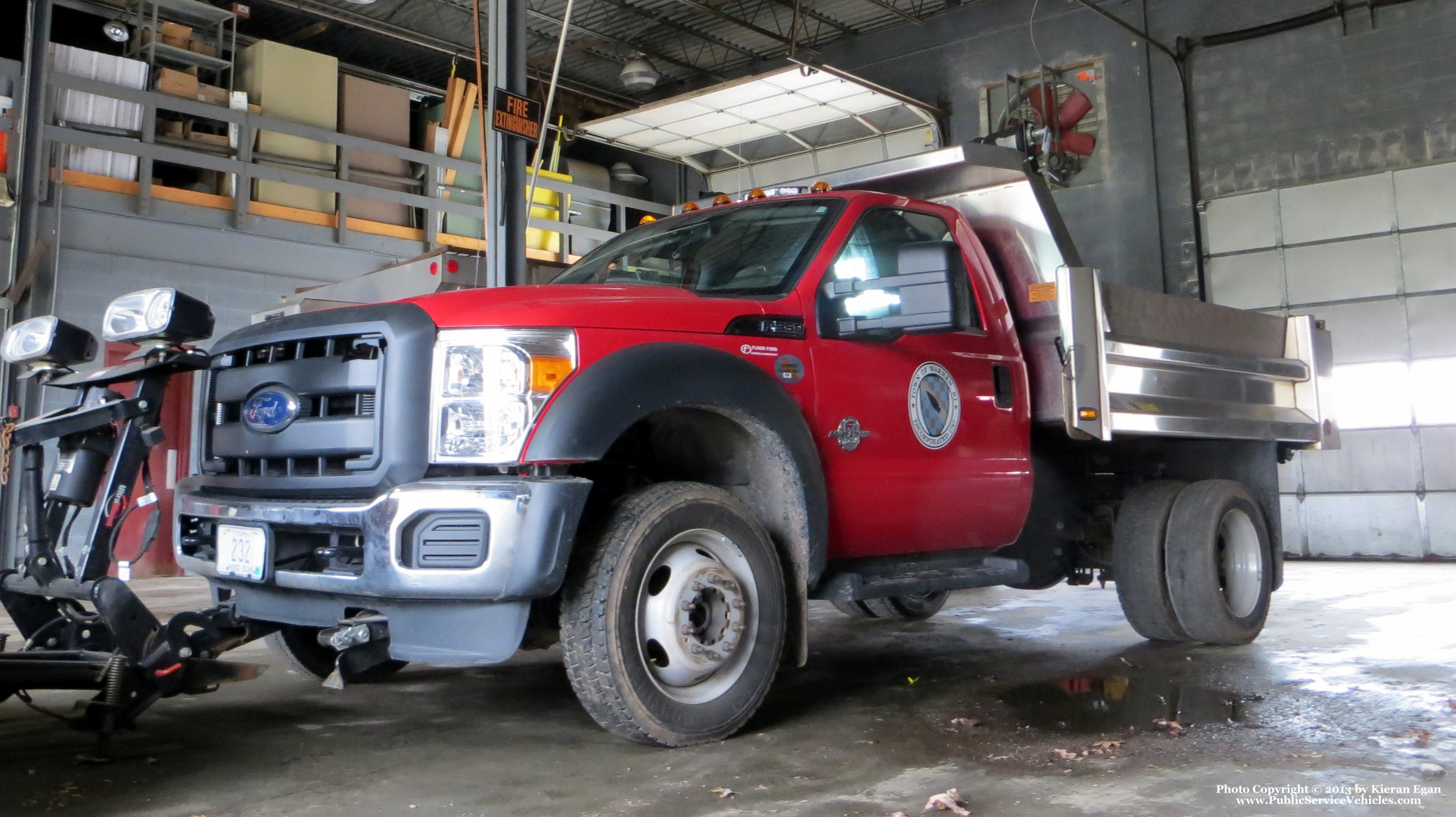 A photo  of Warren Public Works
            Truck 232, a 2011-2013 Ford F-550             taken by Kieran Egan