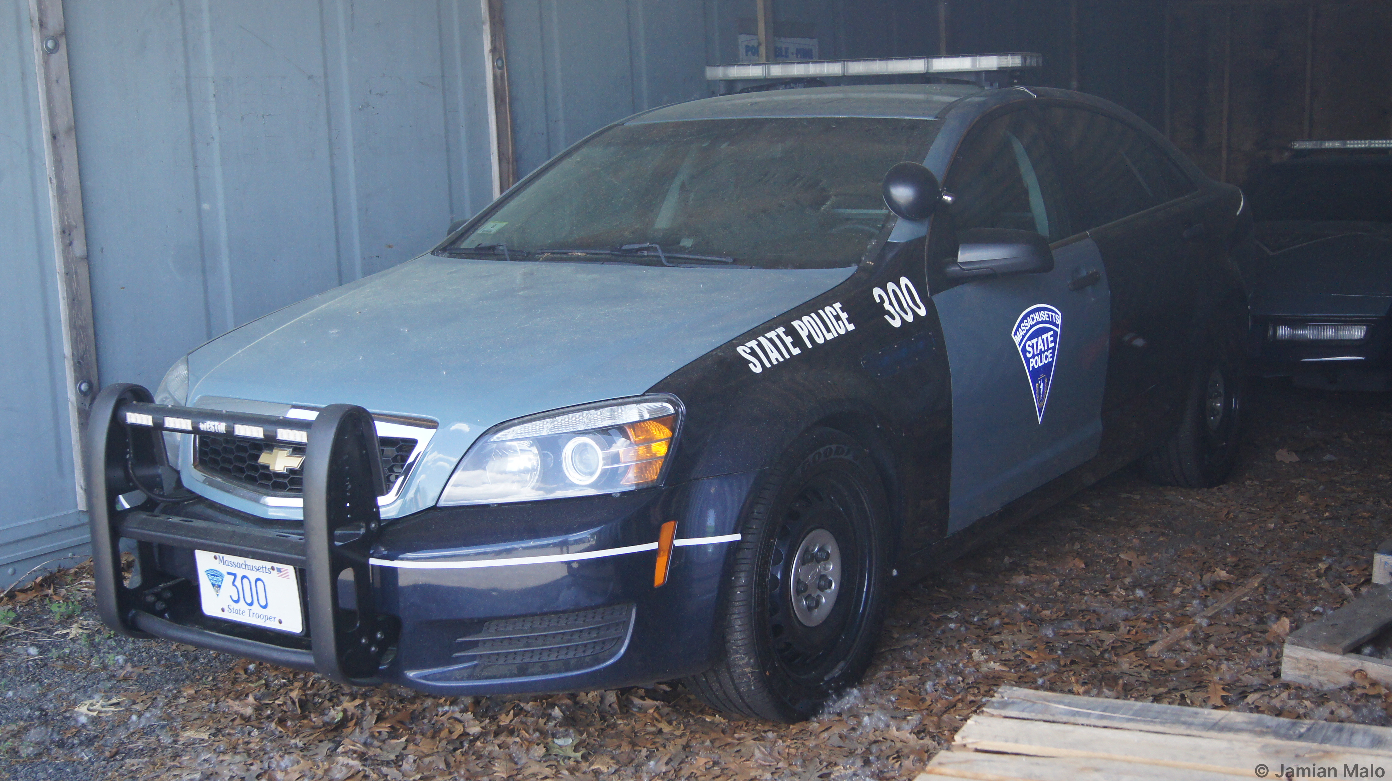 A photo  of Massachusetts State Police
            Cruiser 300, a 2014 Chevrolet Caprice             taken by Jamian Malo