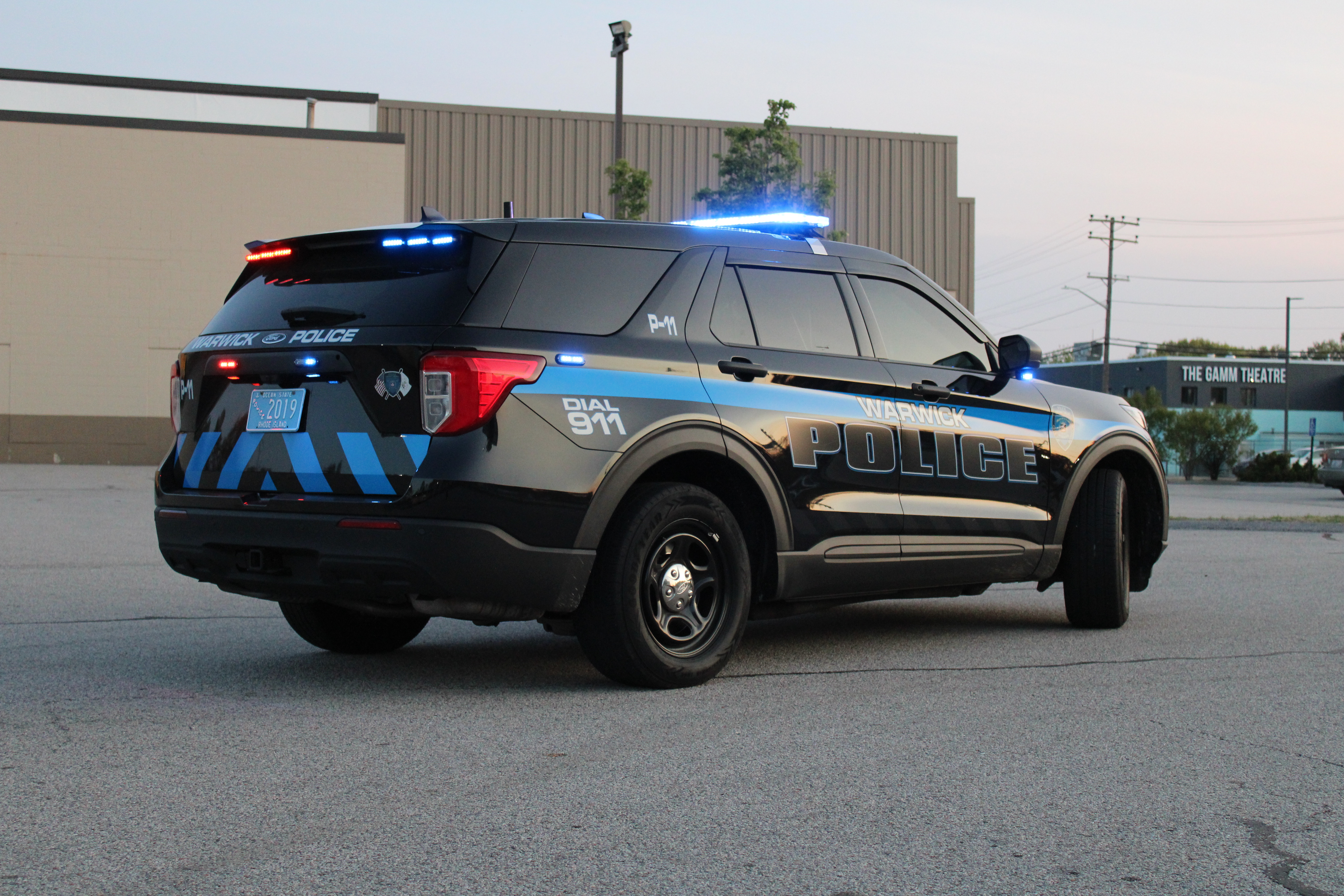 A photo  of Warwick Police
            Cruiser P-11, a 2022 Ford Police Interceptor Utility             taken by @riemergencyvehicles