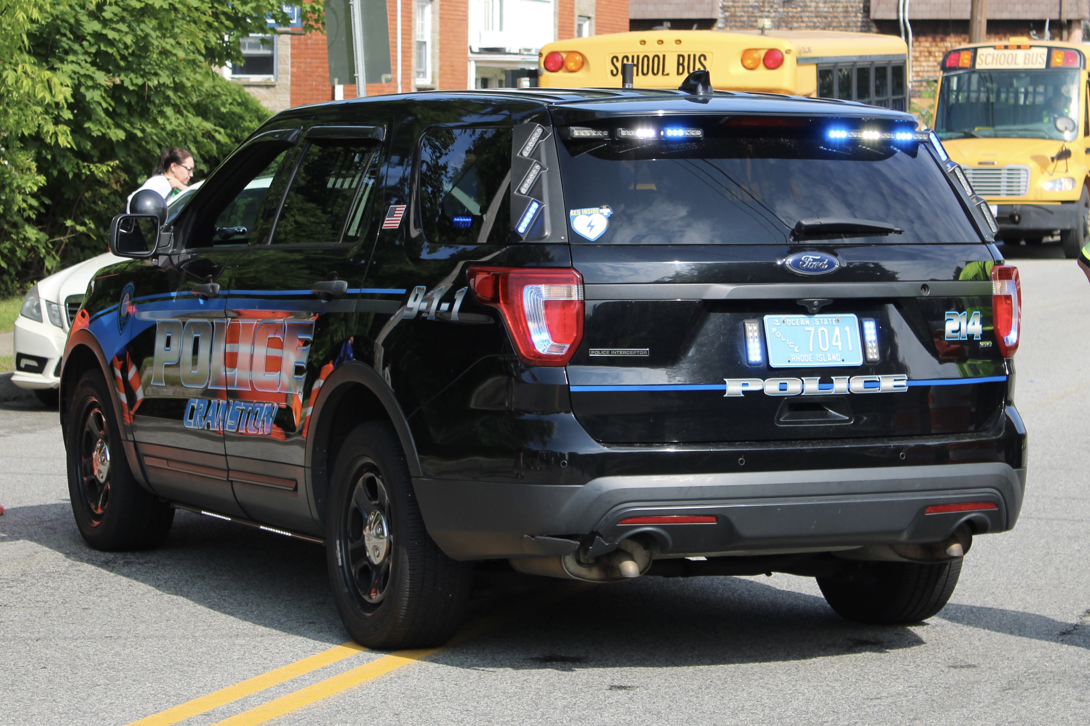 A photo  of Cranston Police
            Cruiser 214, a 2019 Ford Police Interceptor Utility             taken by @riemergencyvehicles