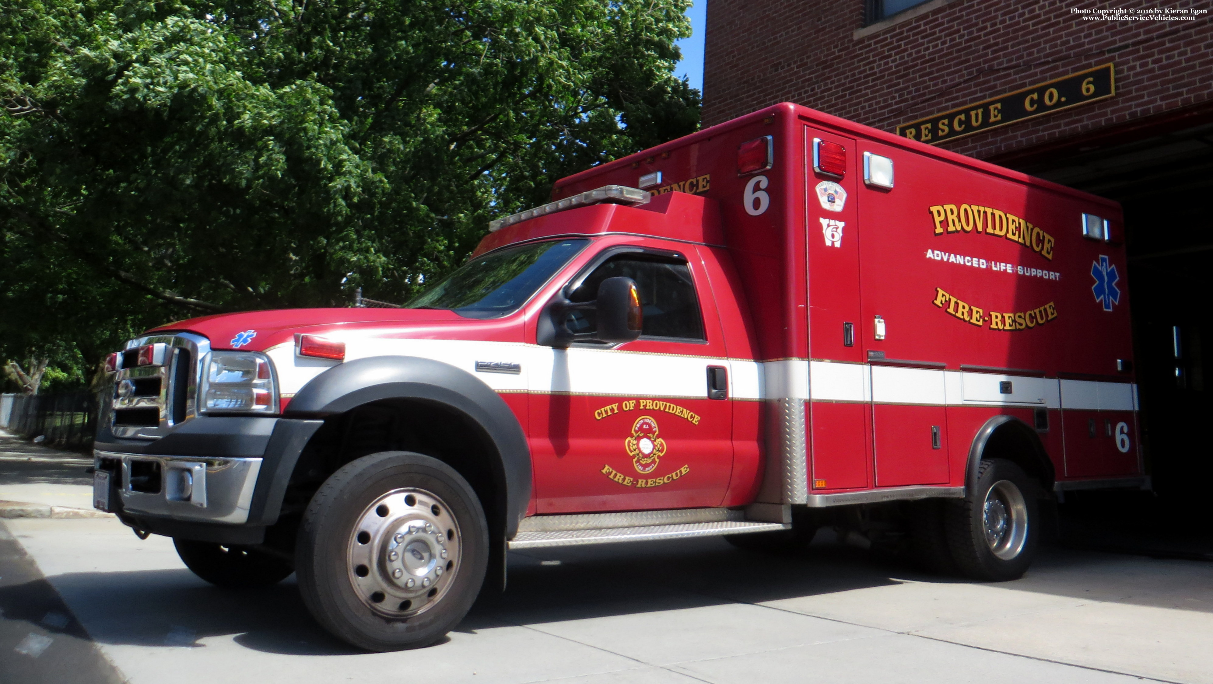 A photo  of Providence Fire
            Rescue 6, a 2006 Ford F-450             taken by Kieran Egan