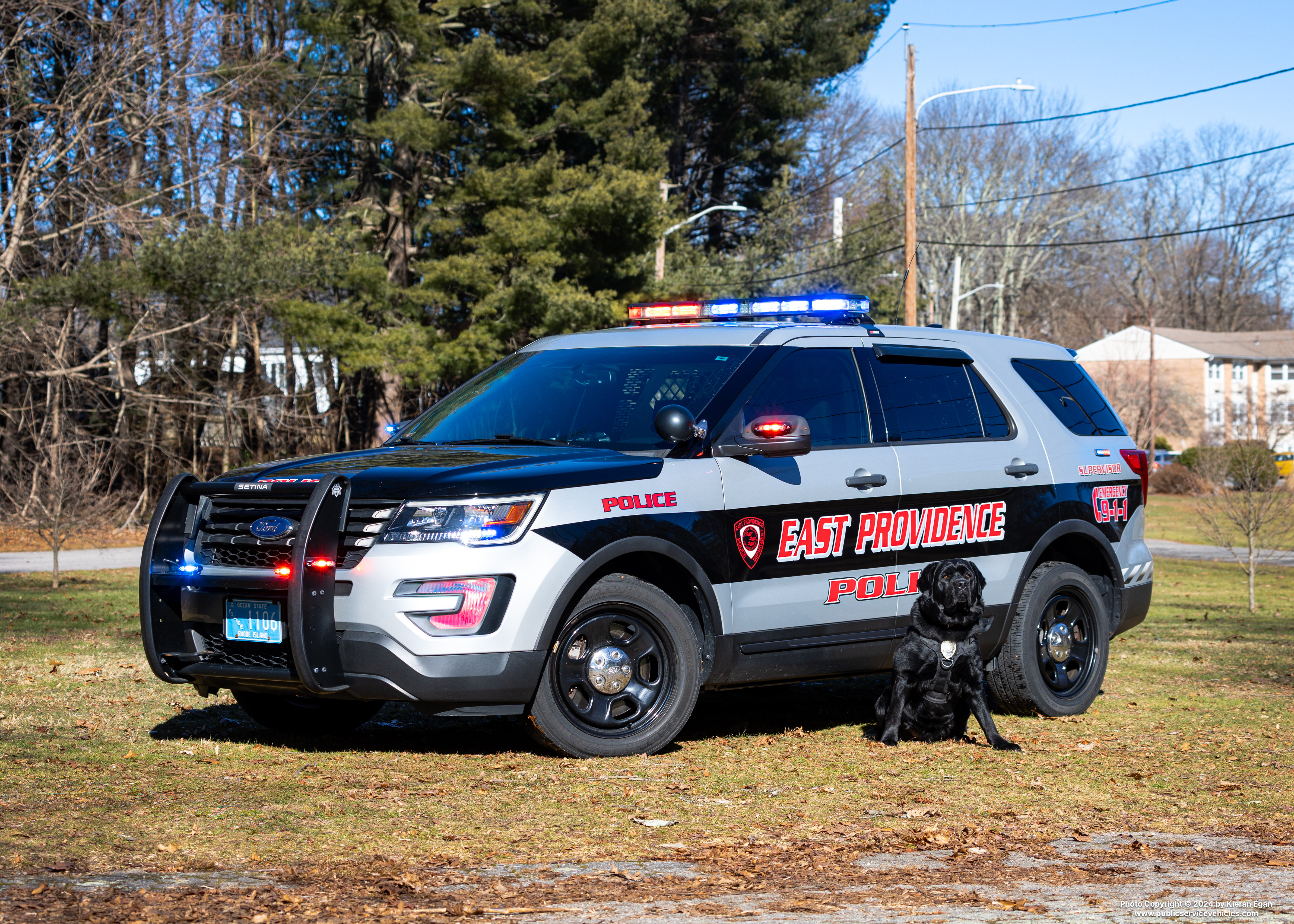 A photo  of East Providence Police
            Supervisor 4, a 2017 Ford Police Interceptor Utility             taken by Kieran Egan