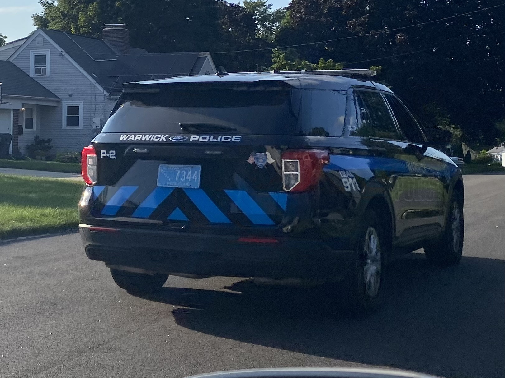 A photo  of Warwick Police
            Cruiser P-2, a 2021 Ford Police Interceptor Utility             taken by @riemergencyvehicles