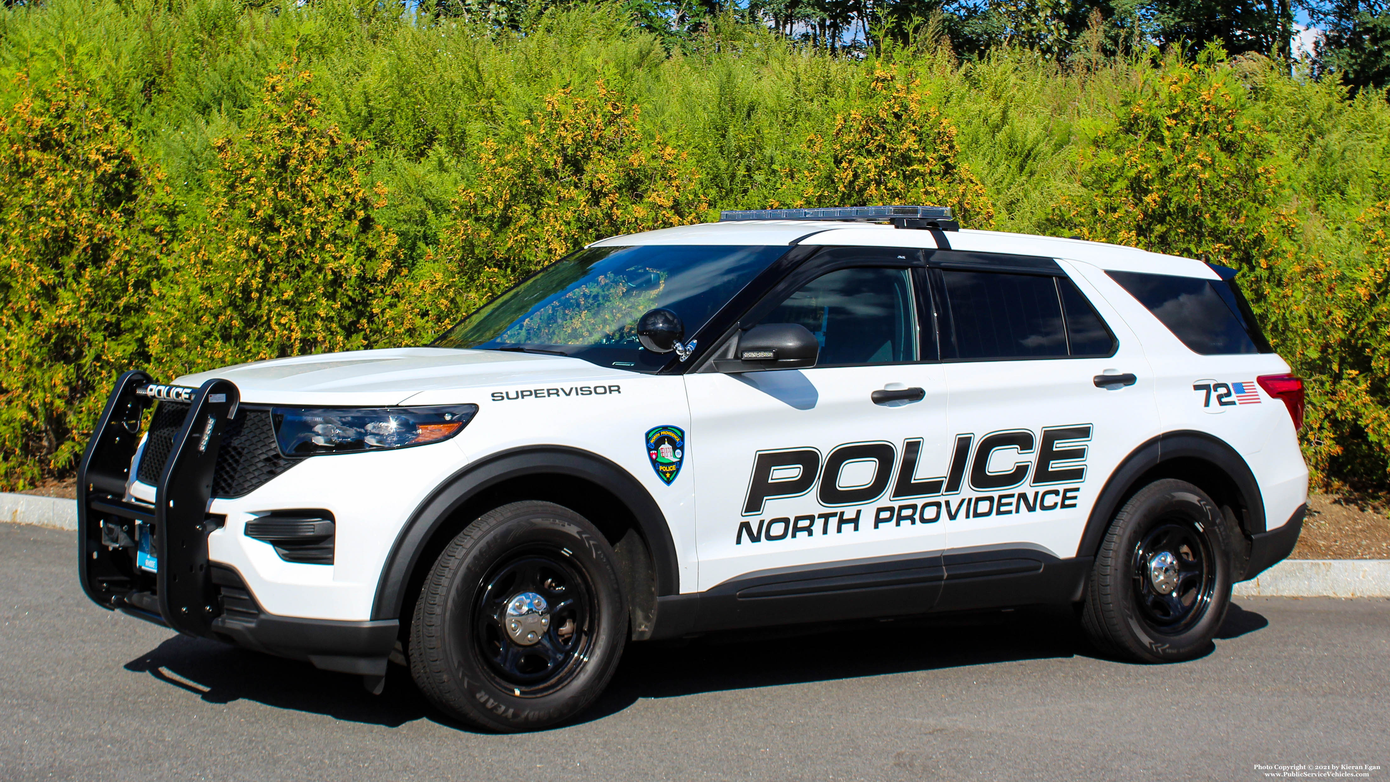 A photo  of North Providence Police
            Cruiser 72, a 2021 Ford Police Interceptor Utility             taken by Kieran Egan