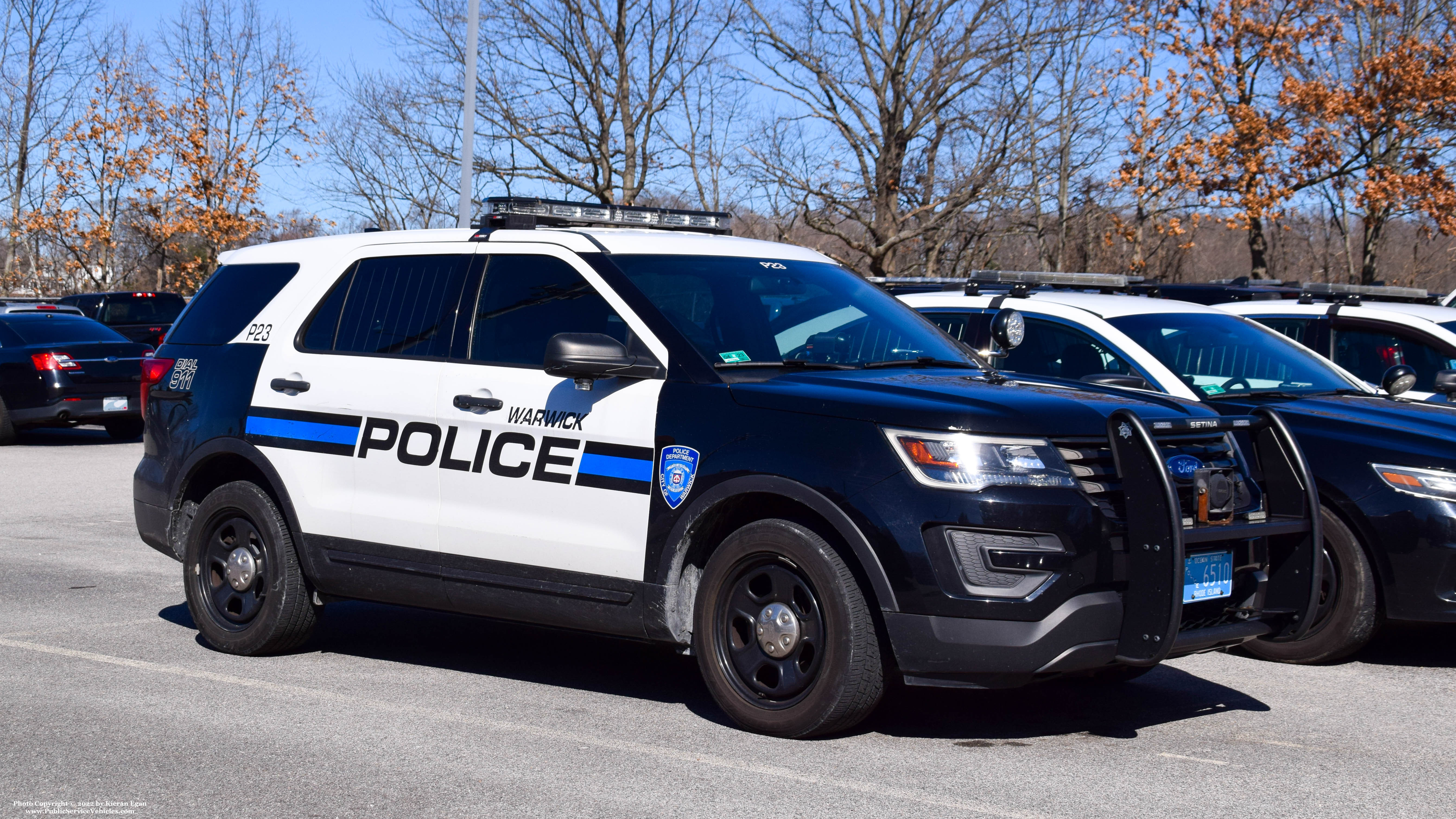 A photo  of Warwick Police
            Cruiser P-23, a 2017 Ford Police Interceptor Utility             taken by Kieran Egan