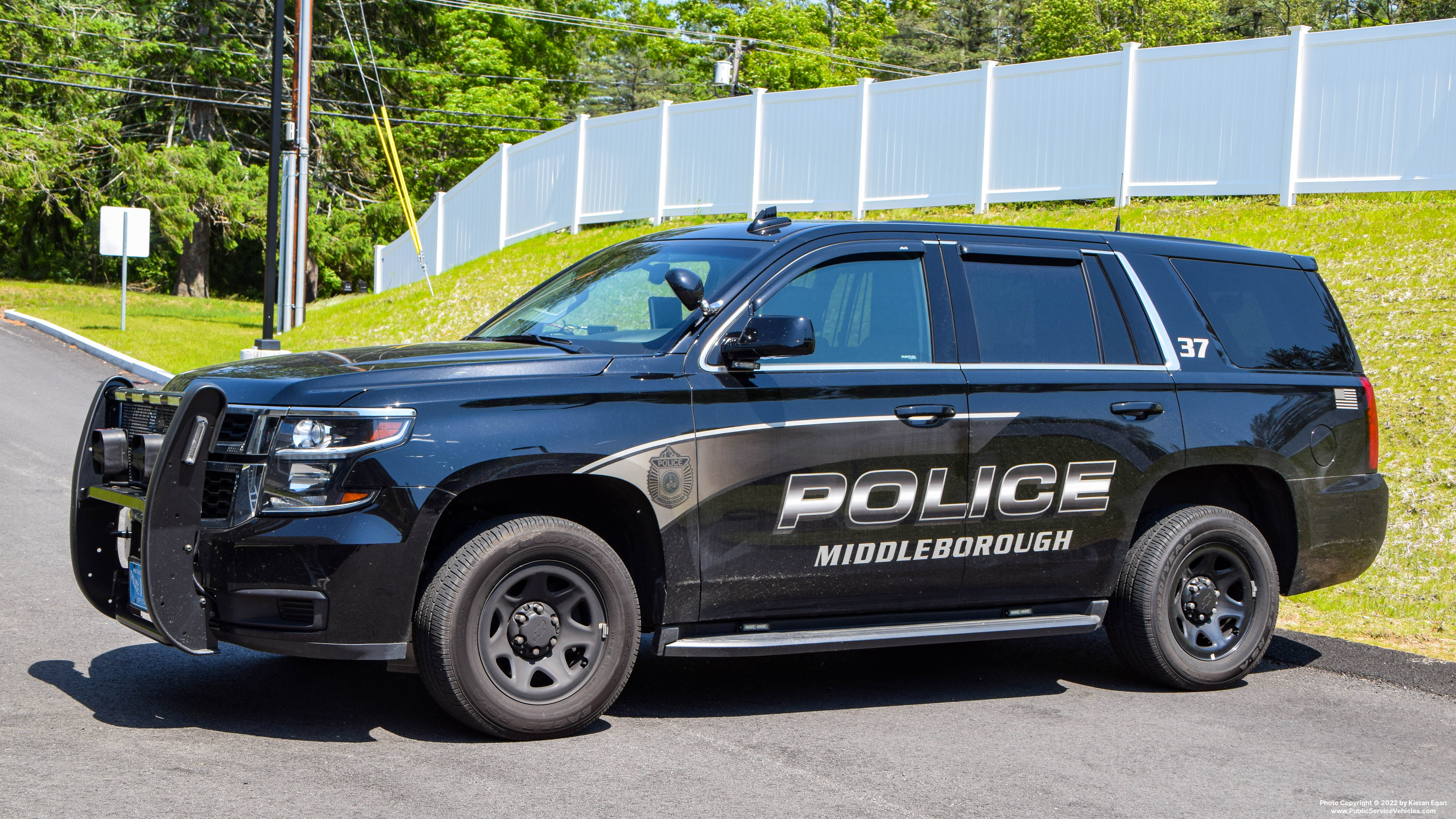 A photo  of Middleborough Police
            Cruiser 37, a 2018 Chevrolet Tahoe             taken by Kieran Egan