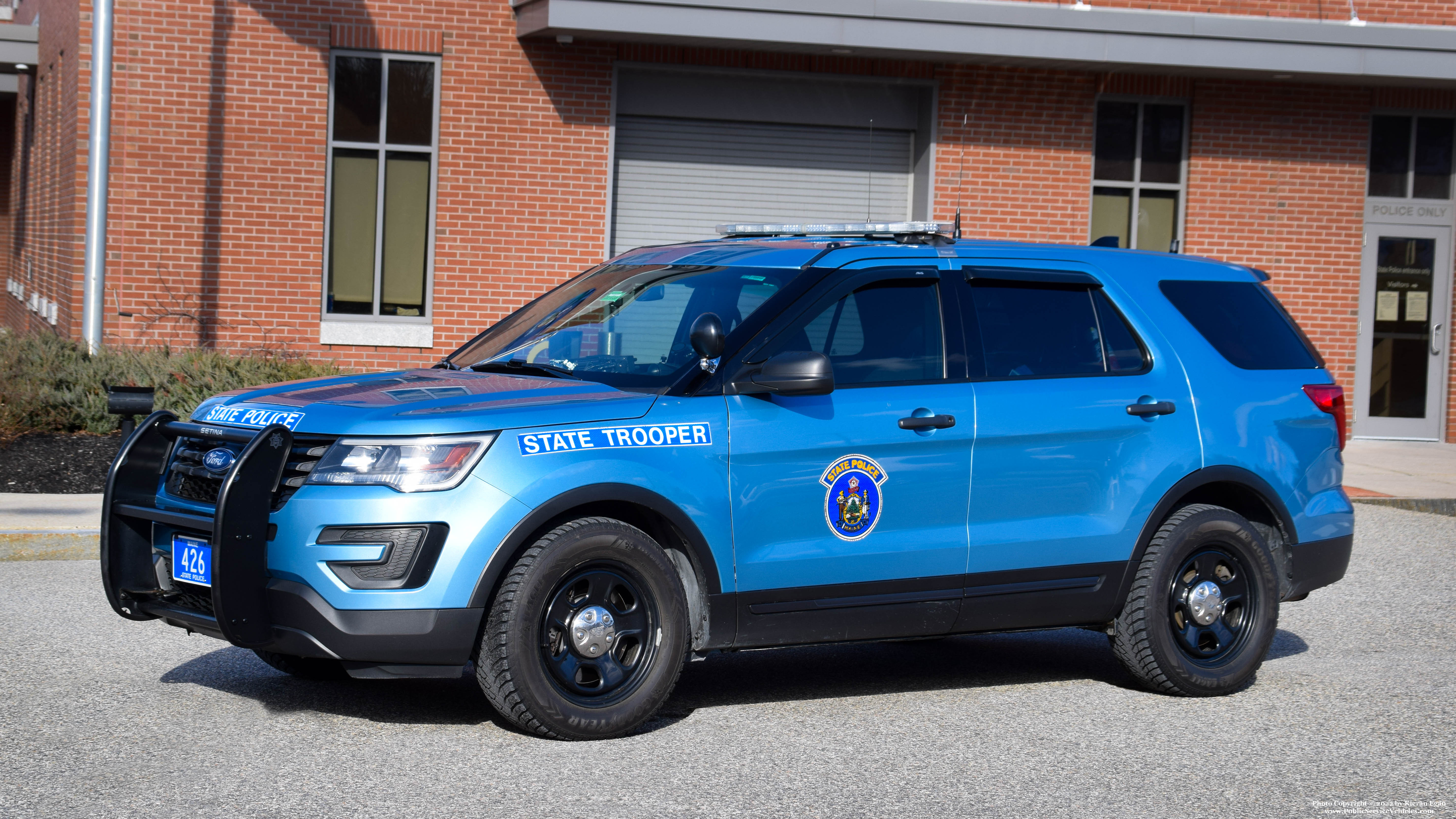 A photo  of Maine State Police
            Cruiser 426, a 2018 Ford Police Interceptor Utility             taken by Kieran Egan