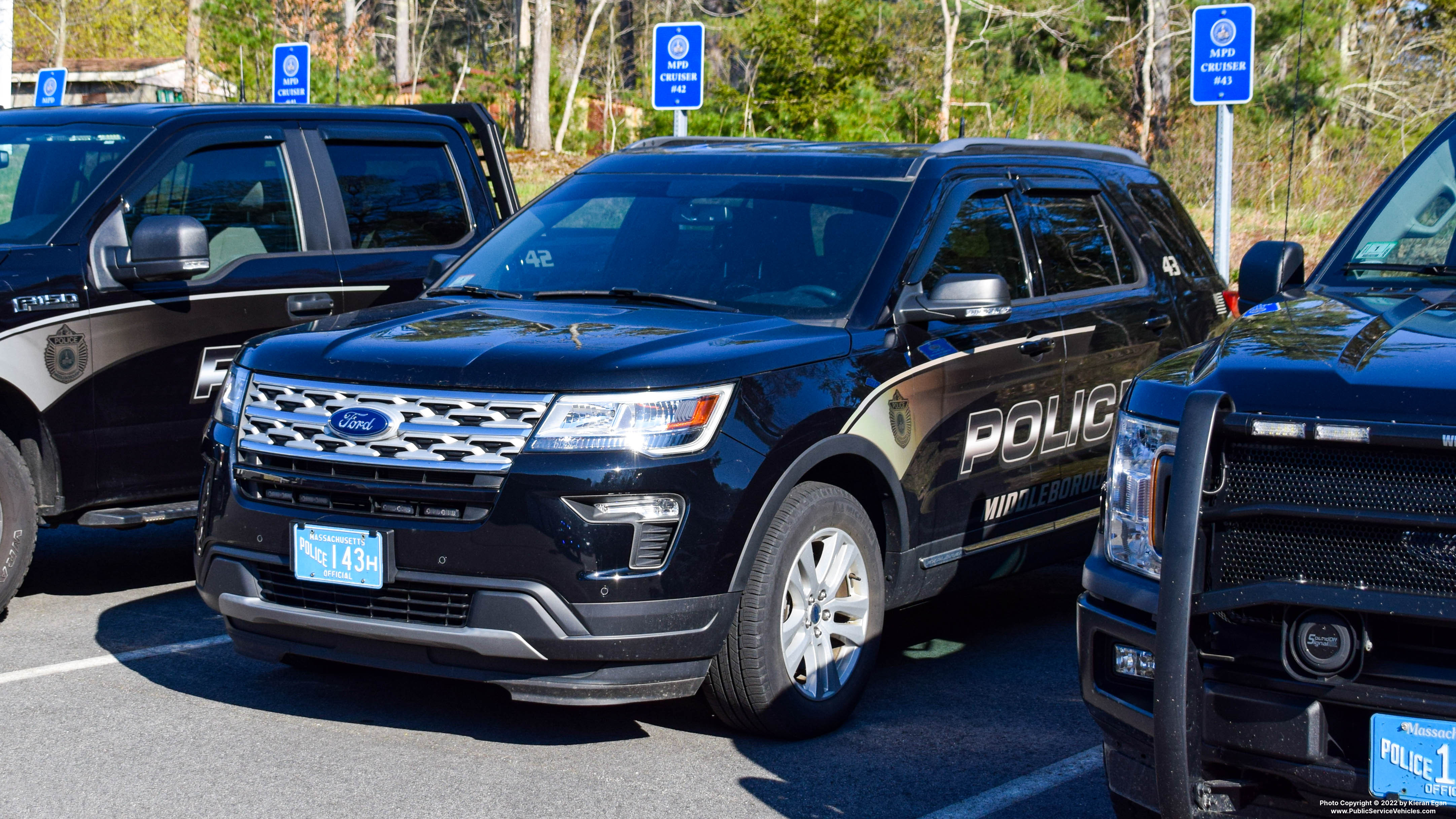 A photo  of Middleborough Police
            Cruiser 43, a 2019 Ford Explorer             taken by Kieran Egan