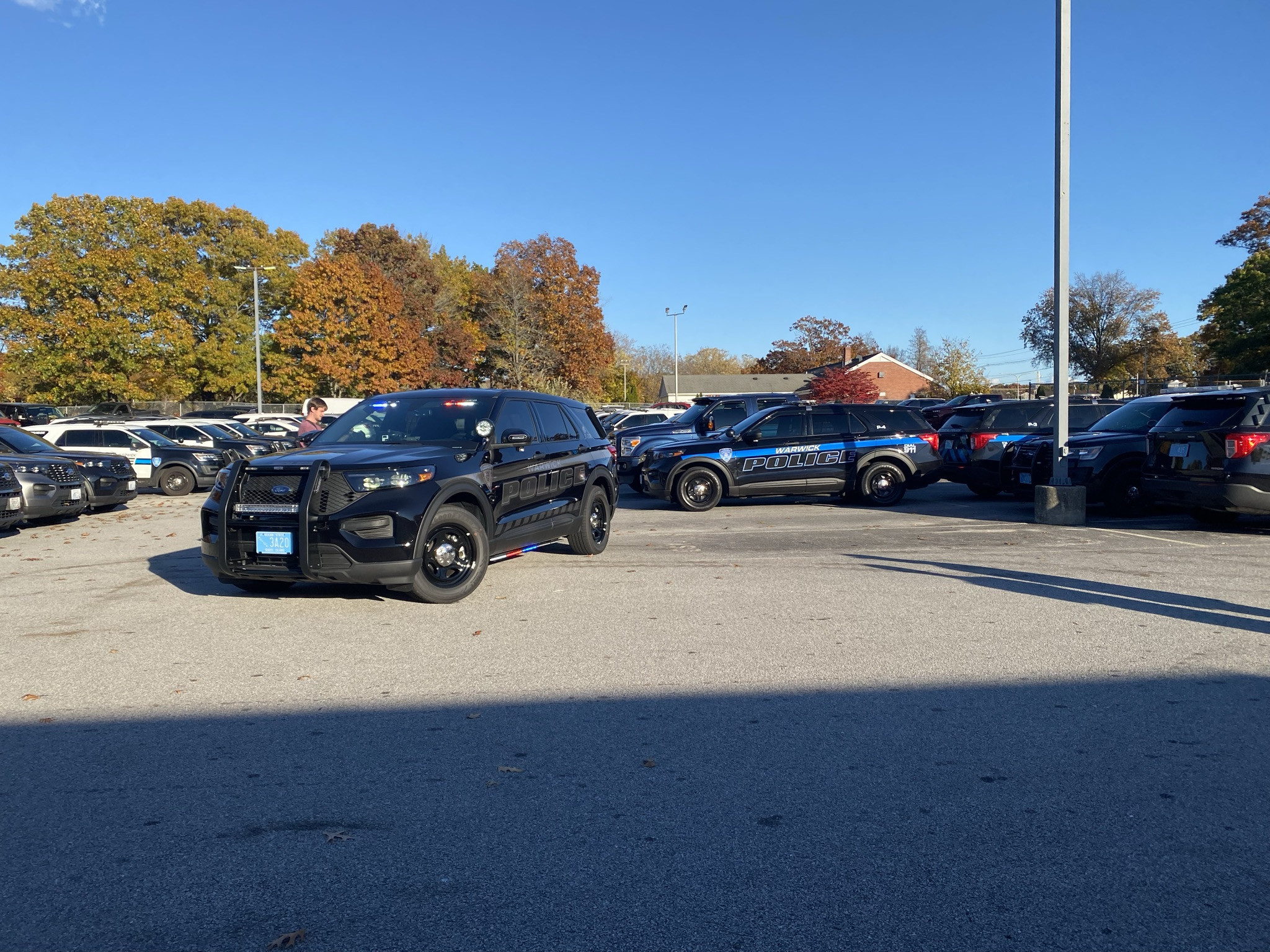 A photo  of Warwick Police
            Cruiser T-32, a 2021 Ford Police Interceptor Utility             taken by @riemergencyvehicles