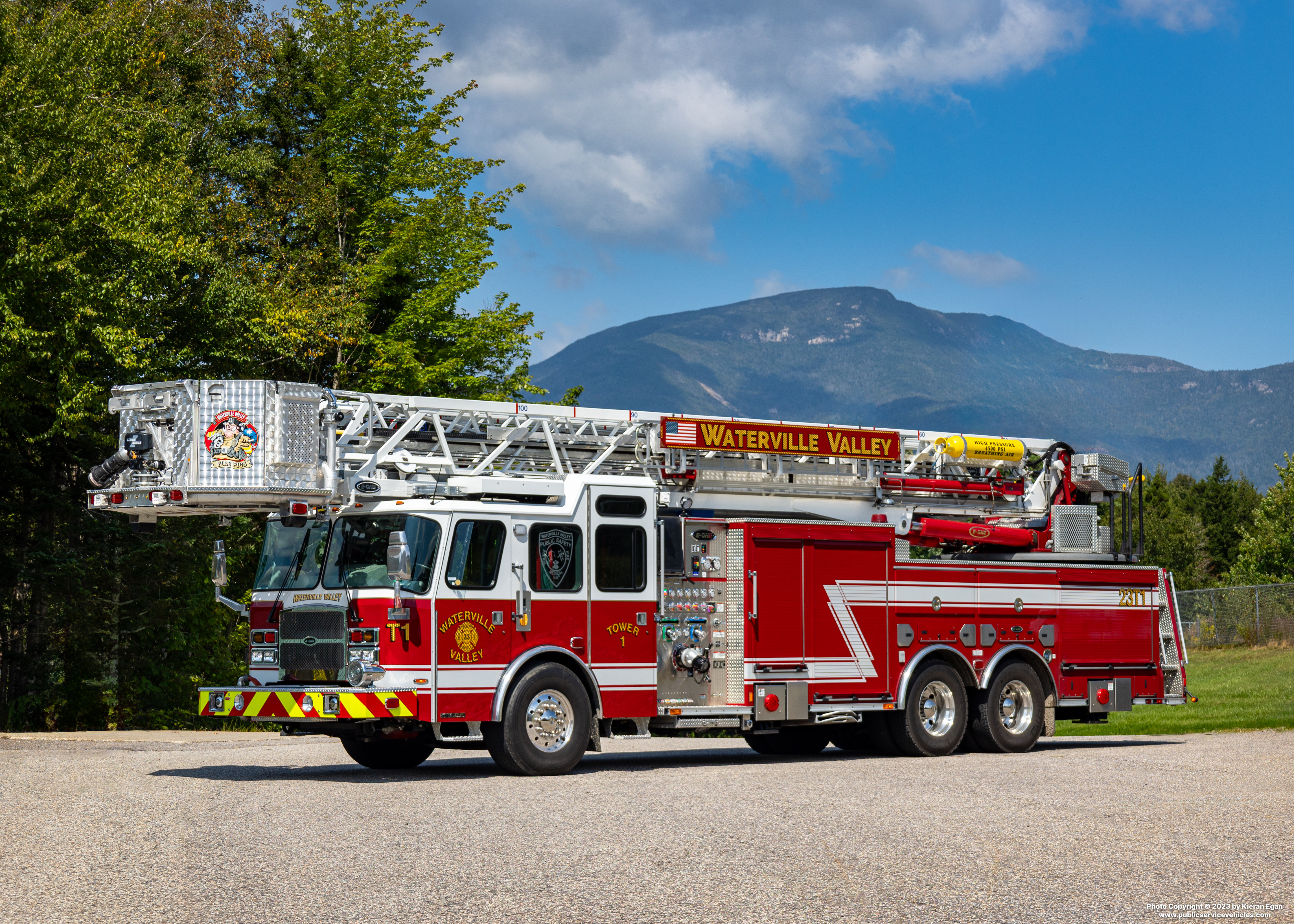 A photo  of Waterville Valley Public Safety
            23 Tower 1, a 2017 E-One Cyclone             taken by Kieran Egan