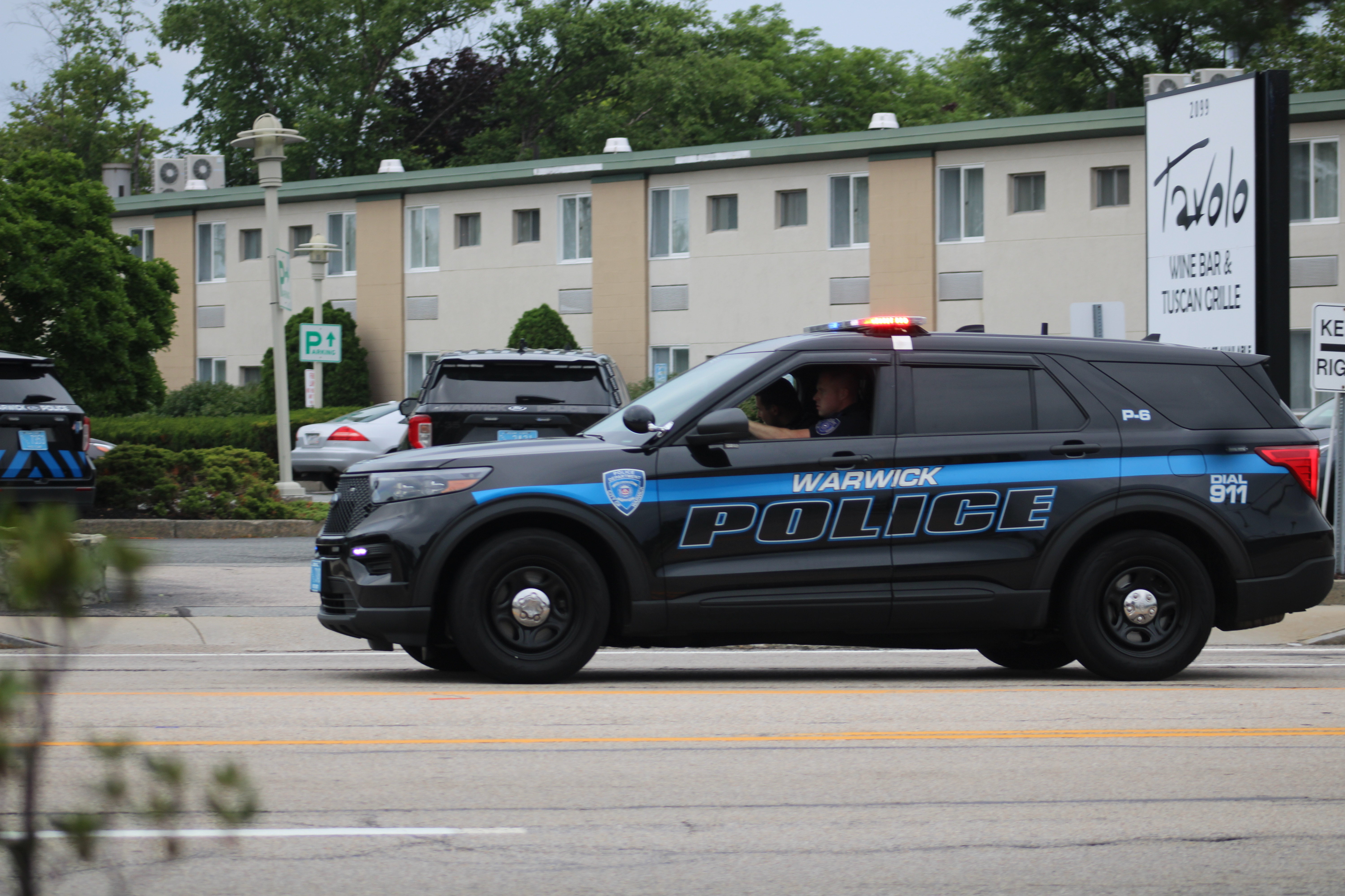 A photo  of Warwick Police
            Cruiser P-6, a 2021 Ford Police Interceptor Utility             taken by @riemergencyvehicles