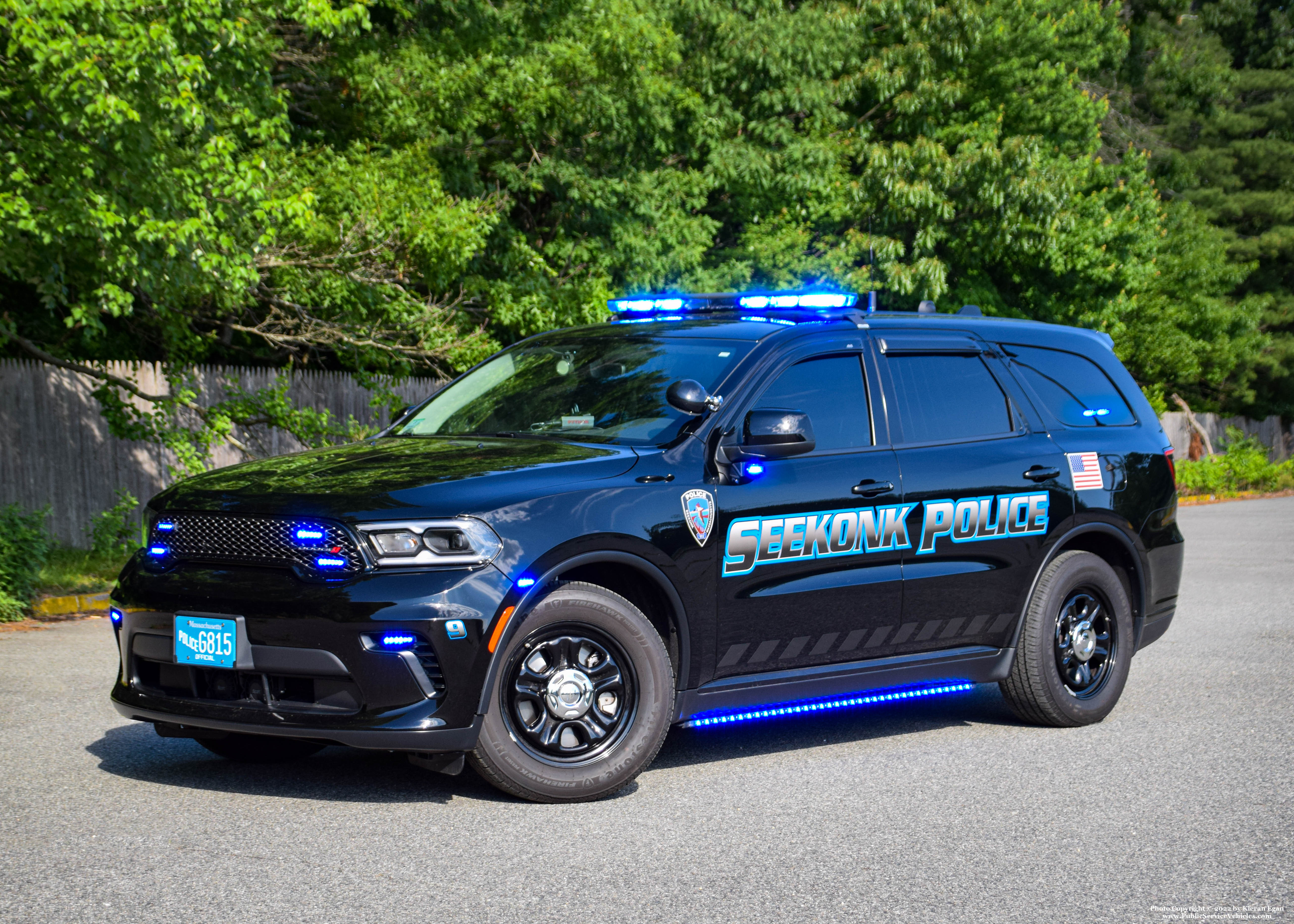 A photo  of Seekonk Police
            Car 9, a 2021 Dodge Durango             taken by Kieran Egan