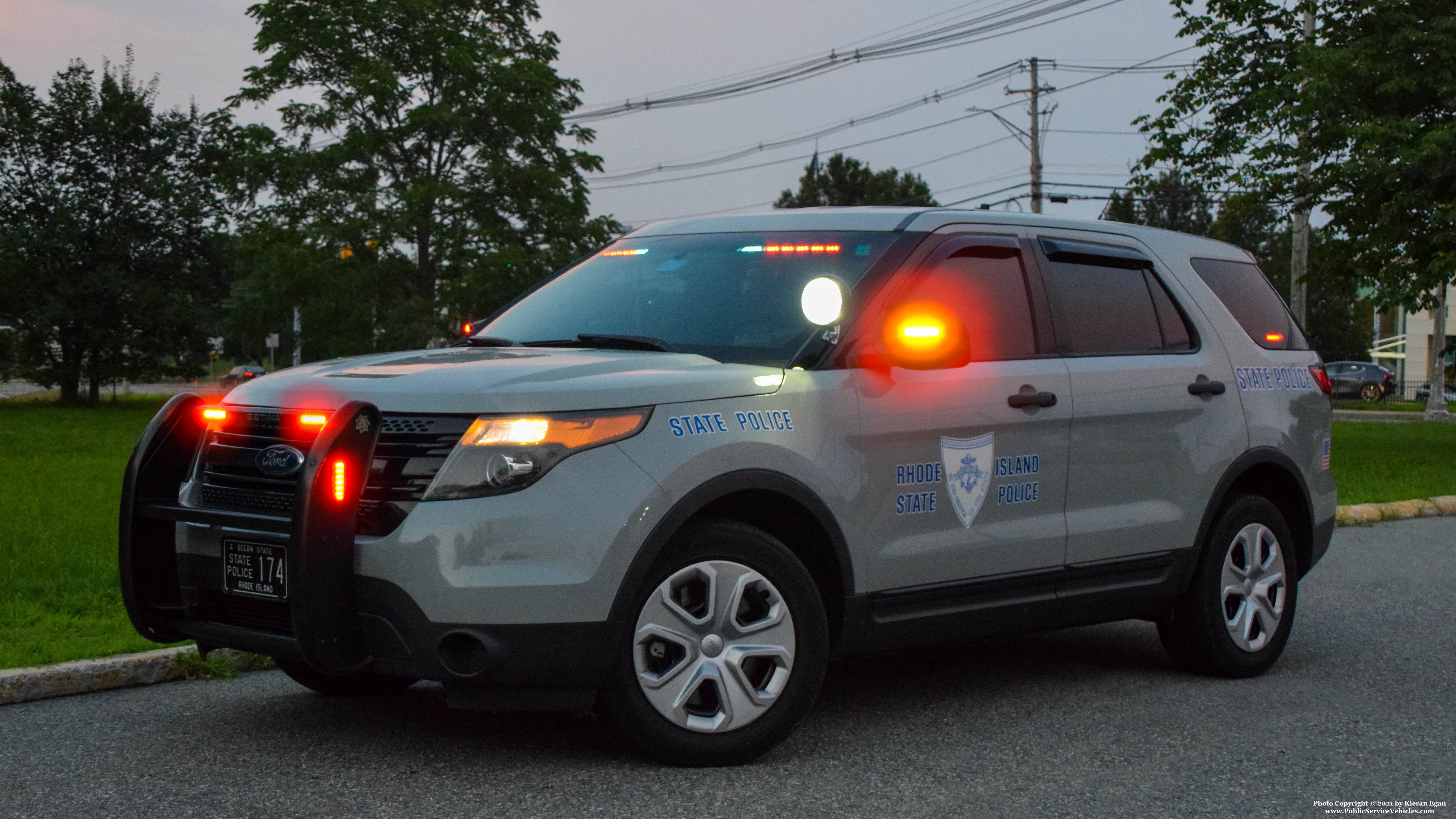 A photo  of Rhode Island State Police
            Cruiser 174, a 2013 Ford Police Interceptor Utility             taken by Kieran Egan