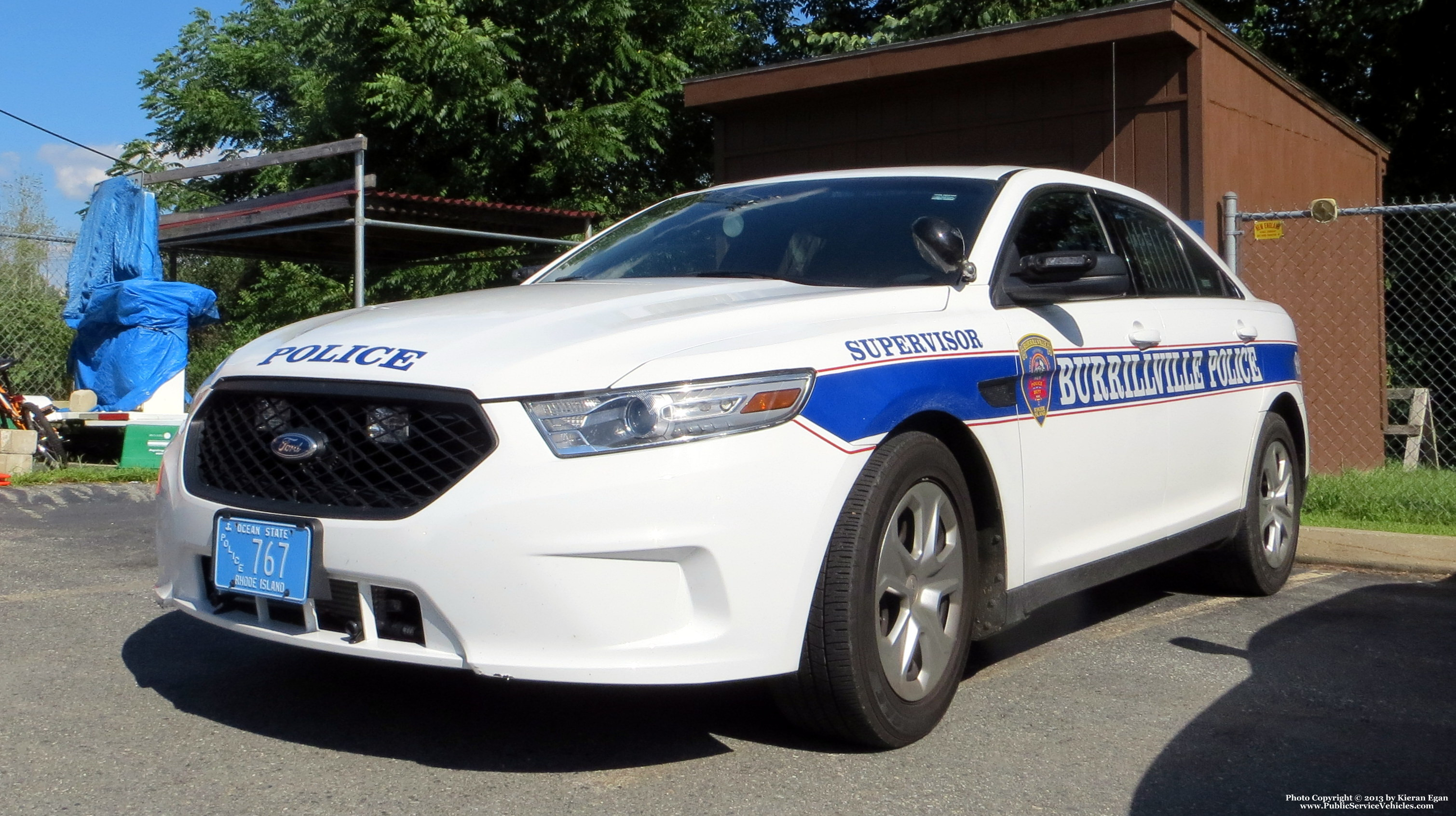 A photo  of Burrillville Police
            Cruiser 767, a 2013 Ford Police Interceptor Sedan             taken by Kieran Egan