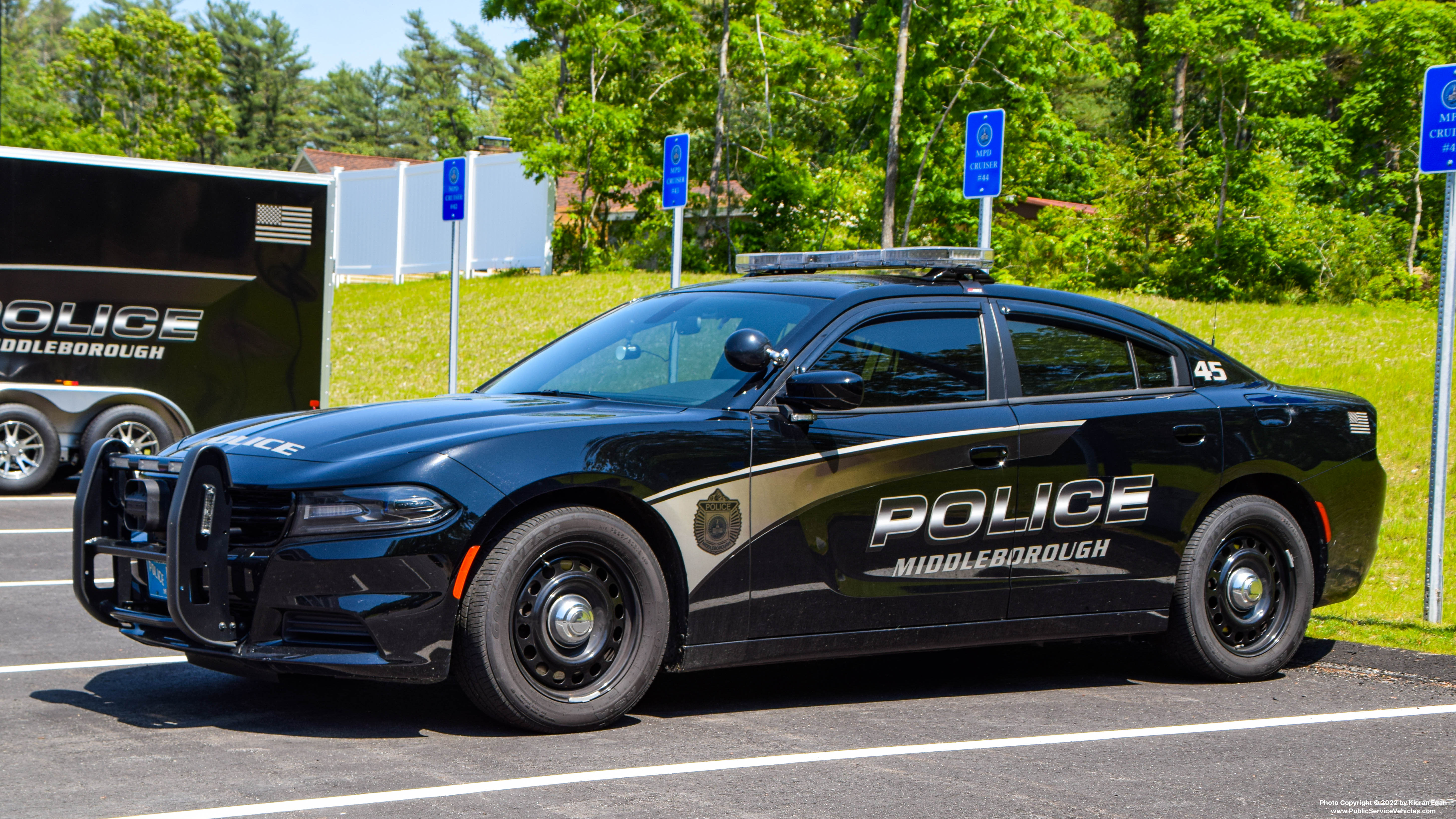 A photo  of Middleborough Police
            Cruiser 45, a 2018 Dodge Charger             taken by Kieran Egan