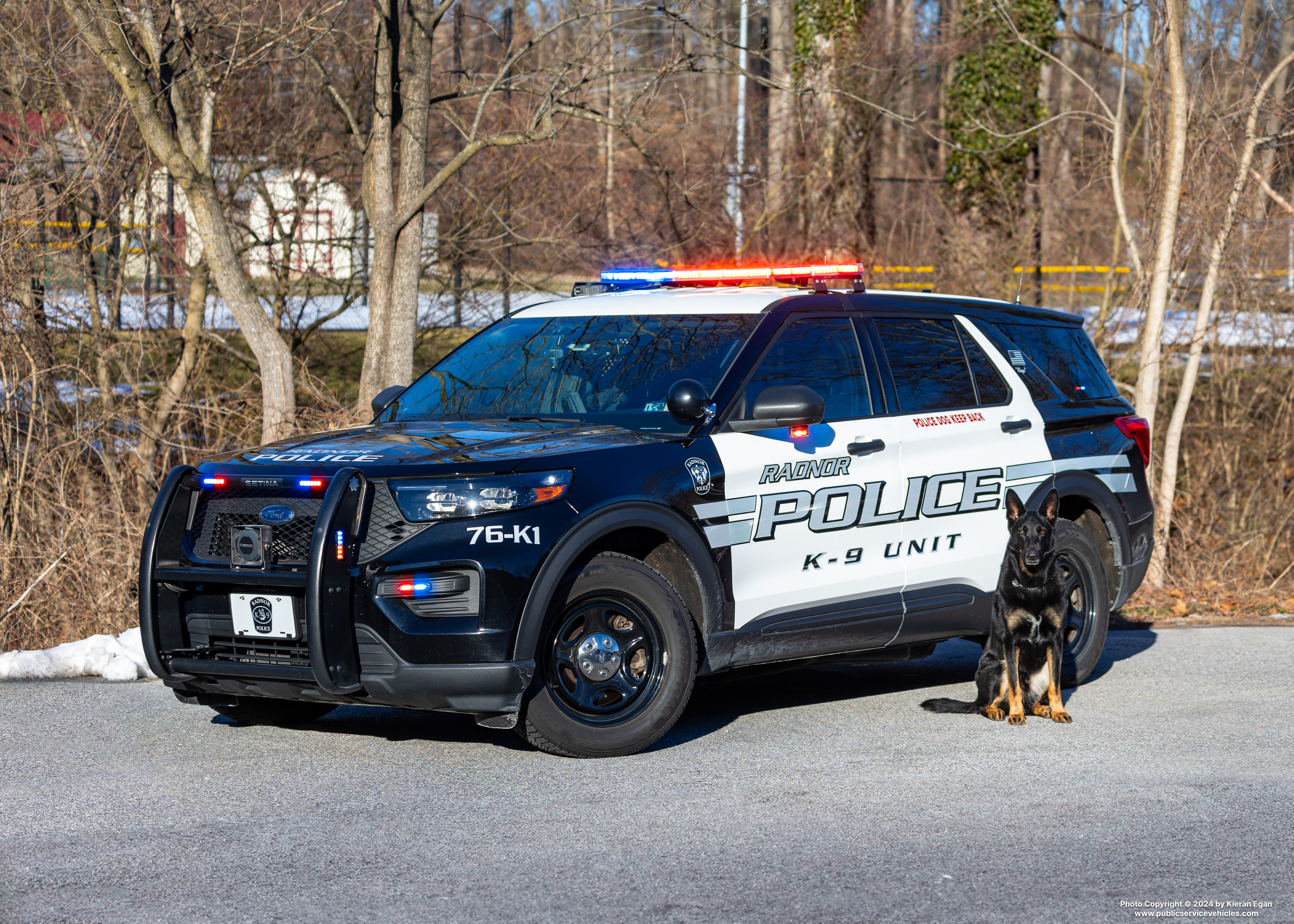 A photo  of Radnor Township Police
            Cruiser 76-K1, a 2020-2023 Ford Police Interceptor Utility             taken by Kieran Egan