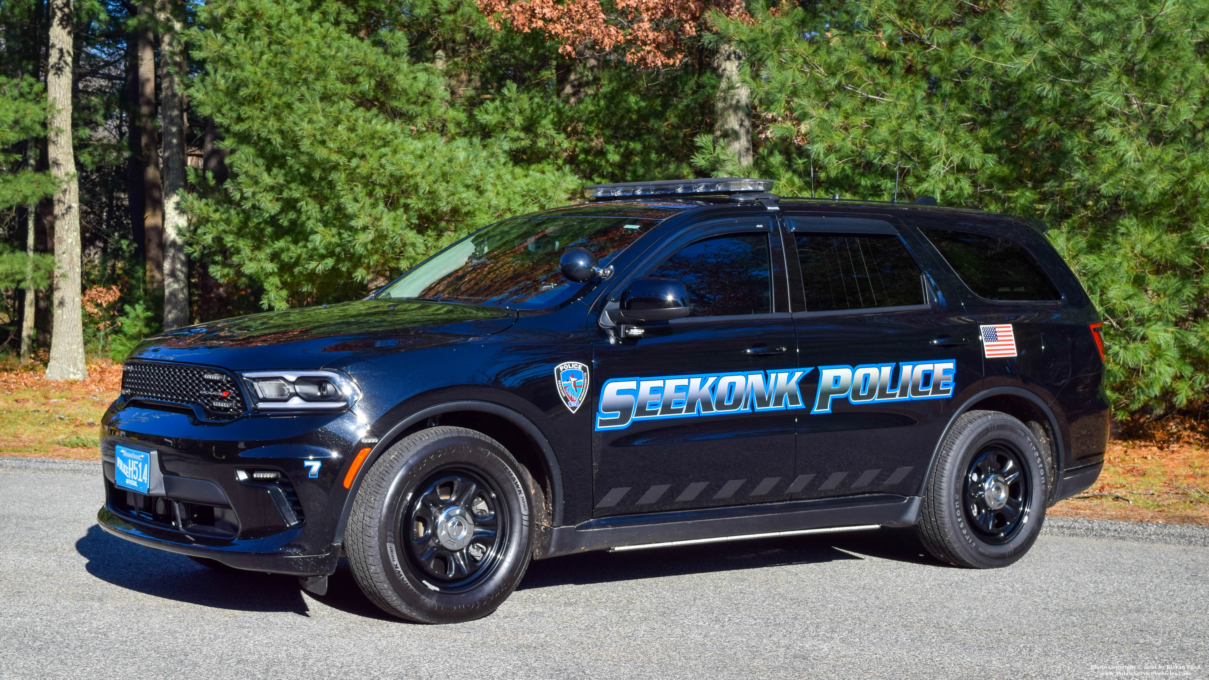 A photo  of Seekonk Police
            Car 7, a 2021 Dodge Durango             taken by Kieran Egan