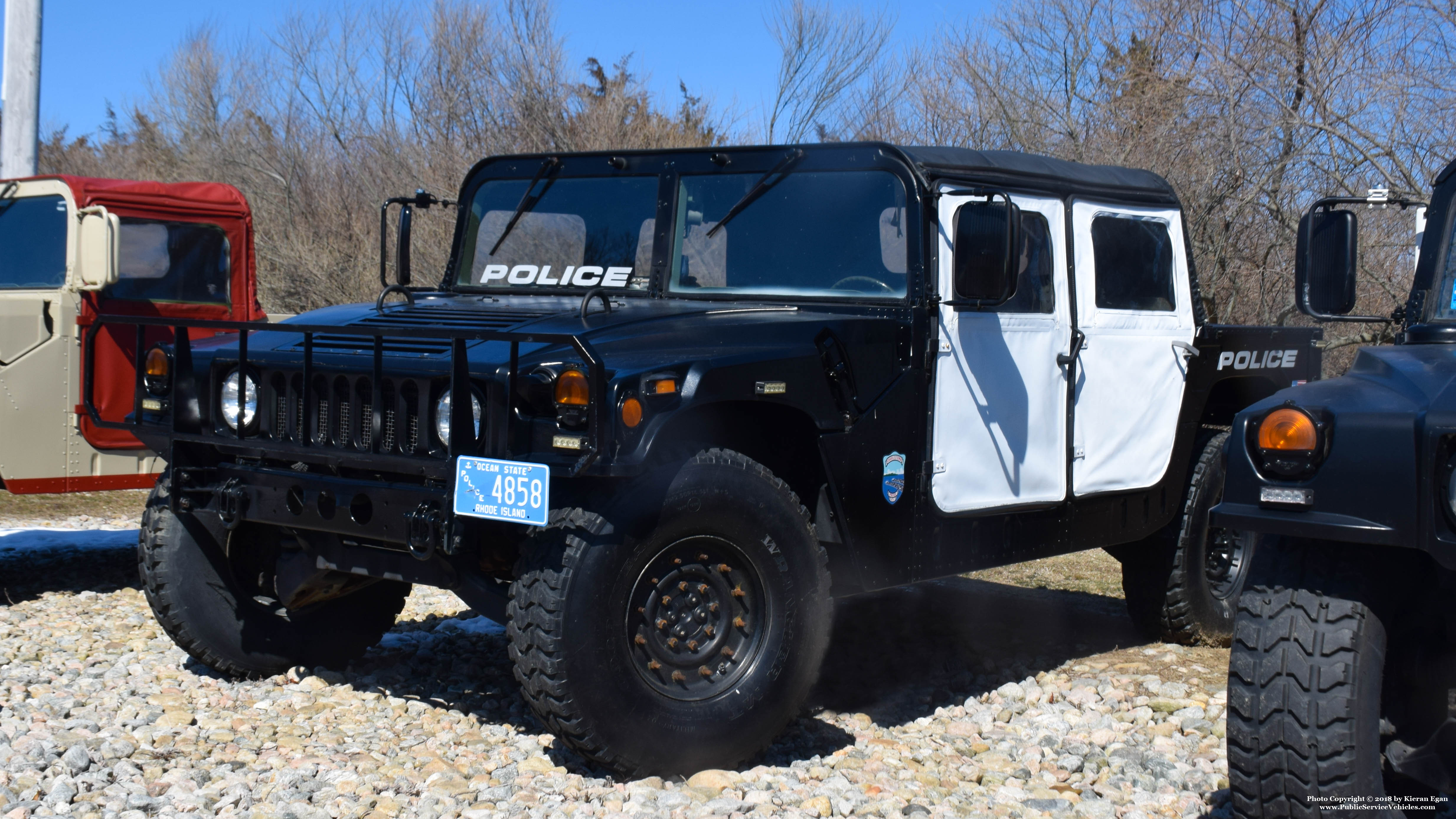 A photo  of Charlestown Police
            Humvee, a 1990-2000 AM General Humvee             taken by Kieran Egan