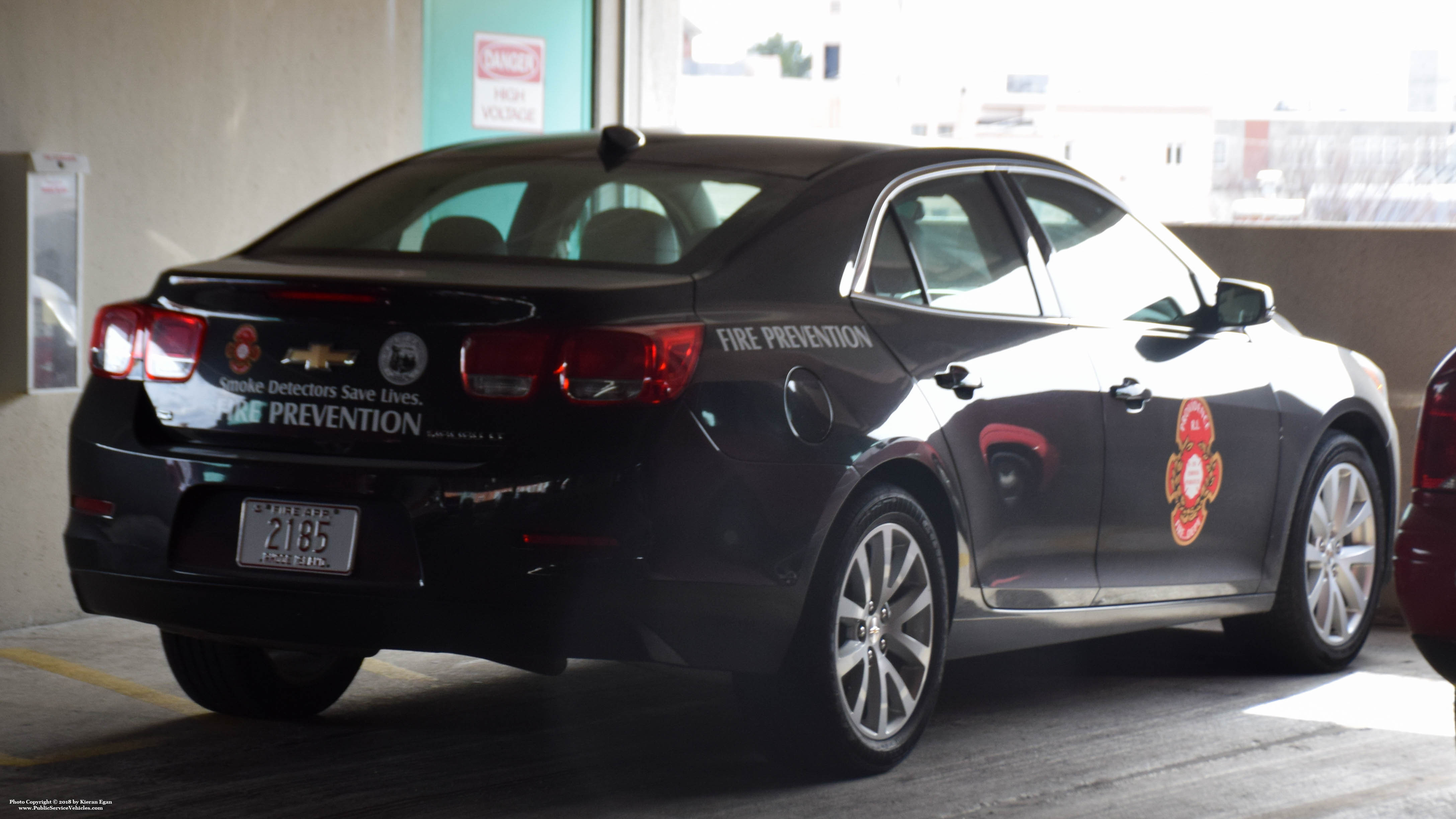 A photo  of Providence Fire
            Fire Prevention Vehicle, a 2013-2015 Chevrolet Malibu             taken by Kieran Egan