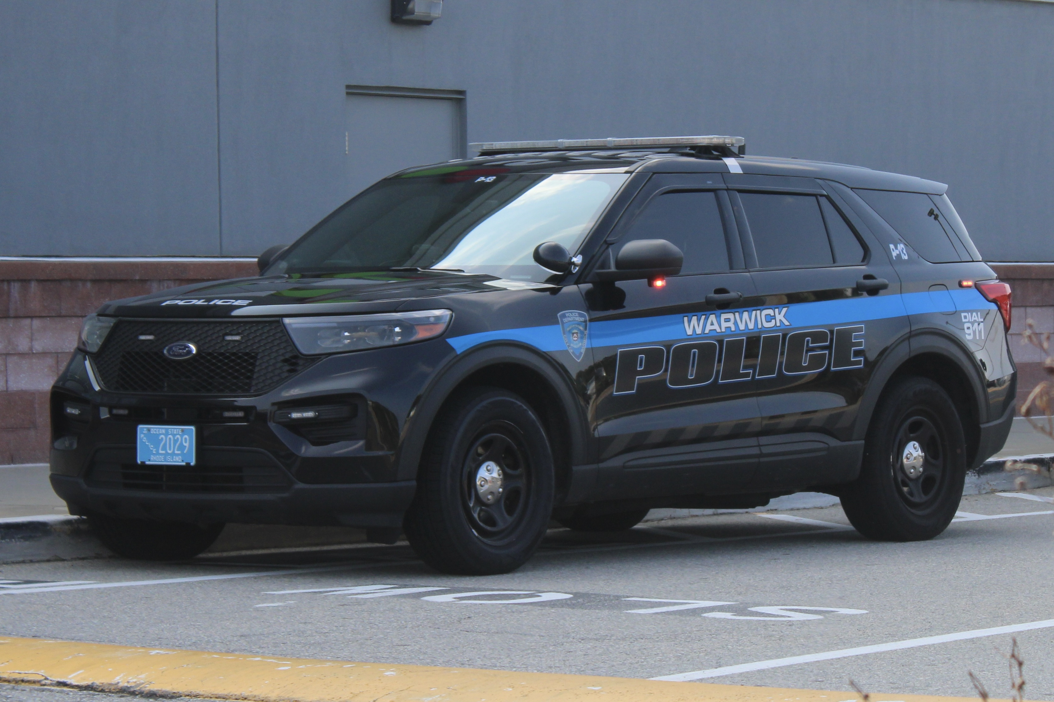 A photo  of Warwick Police
            Cruiser P-13, a 2022 Ford Police Interceptor Utility             taken by @riemergencyvehicles