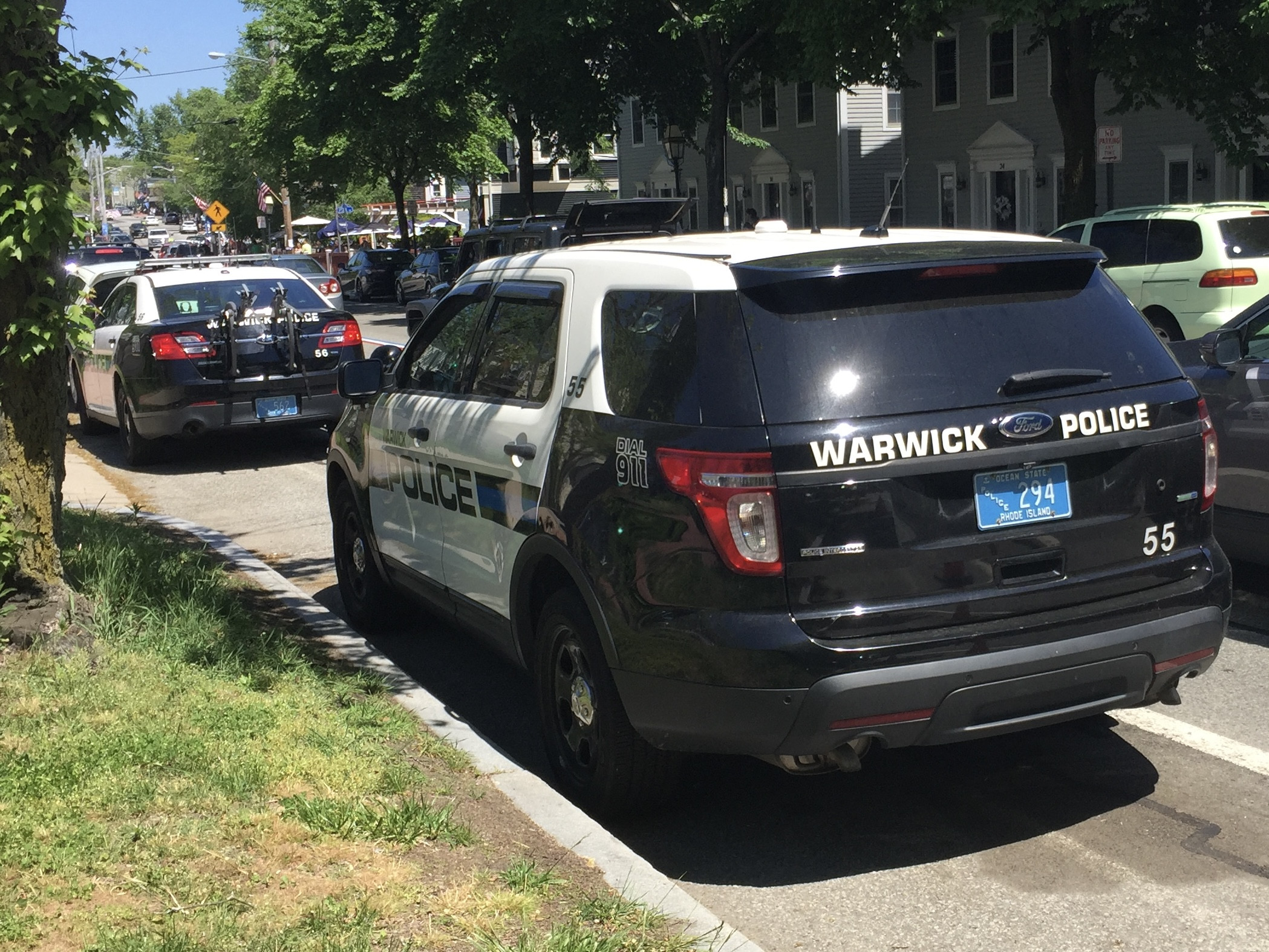 A photo  of Warwick Police
            Cruiser CP-55, a 2014 Ford Police Interceptor Utility             taken by @riemergencyvehicles