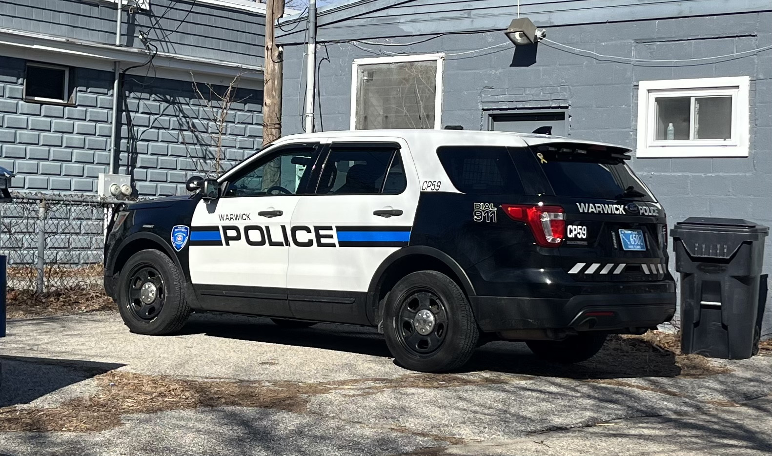 A photo  of Warwick Police
            Cruiser CP-59, a 2017 Ford Police Interceptor Utility             taken by @riemergencyvehicles