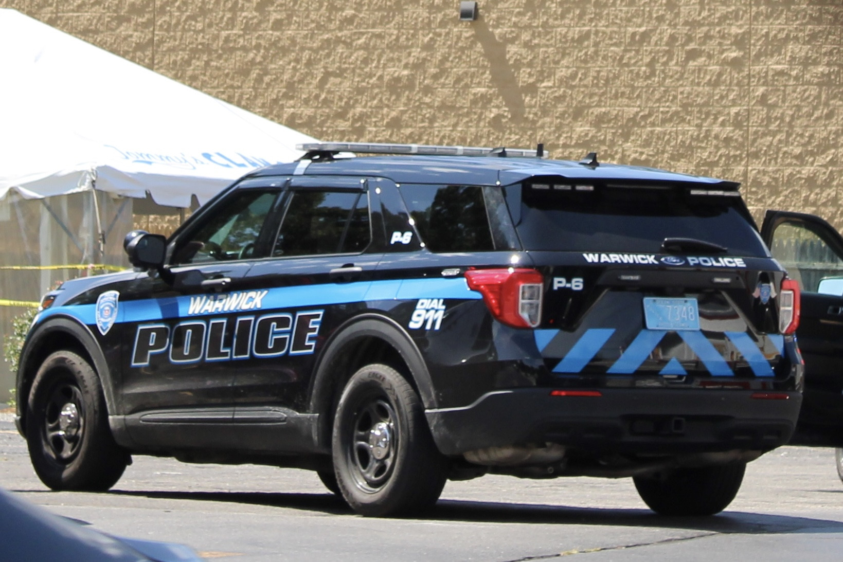 A photo  of Warwick Police
            Cruiser P-6, a 2021 Ford Police Interceptor Utility             taken by @riemergencyvehicles