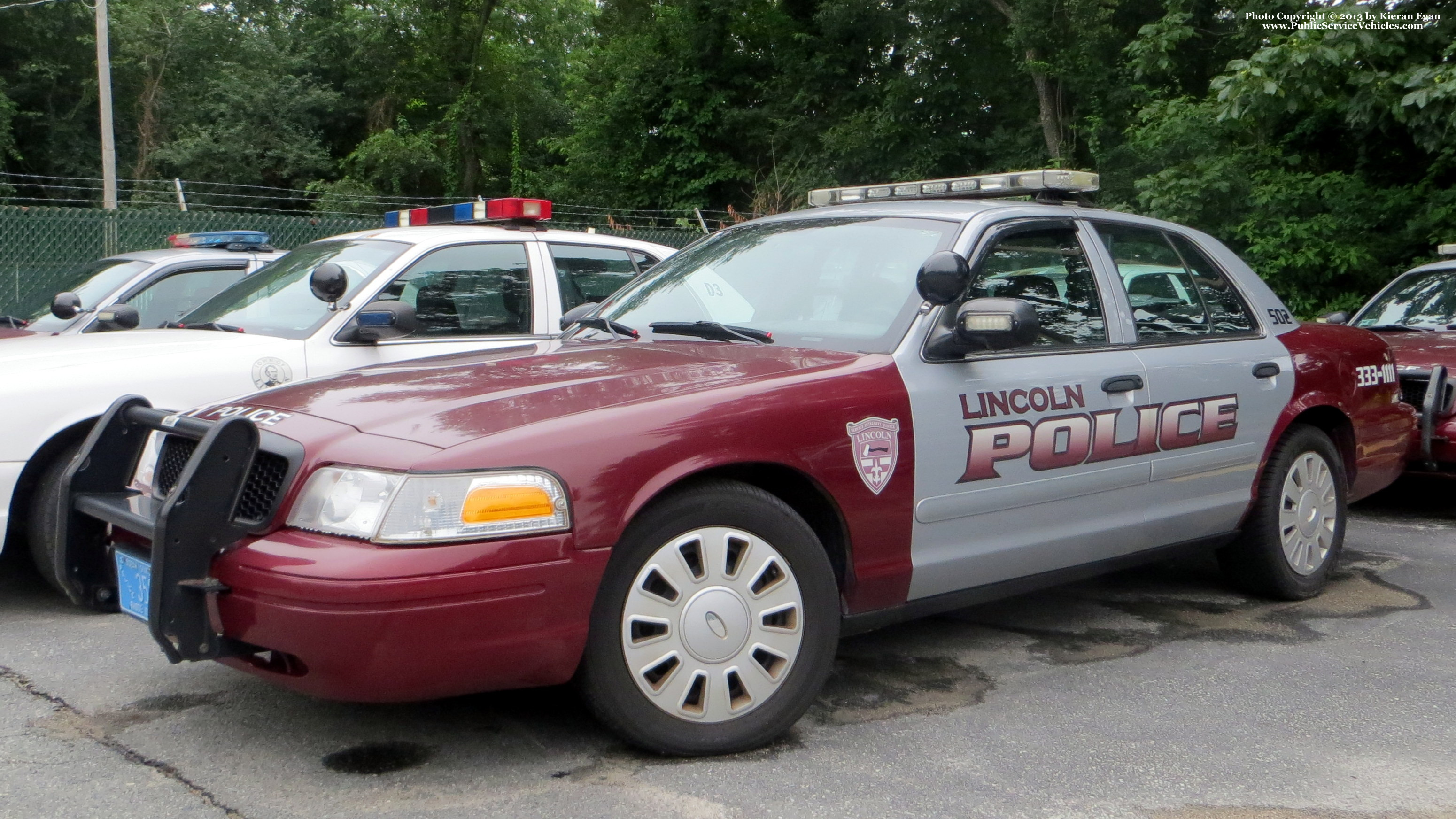 A photo  of Lincoln Police
            Cruiser 502, a 2006-2008 Ford Crown Victoria Police Interceptor             taken by Kieran Egan