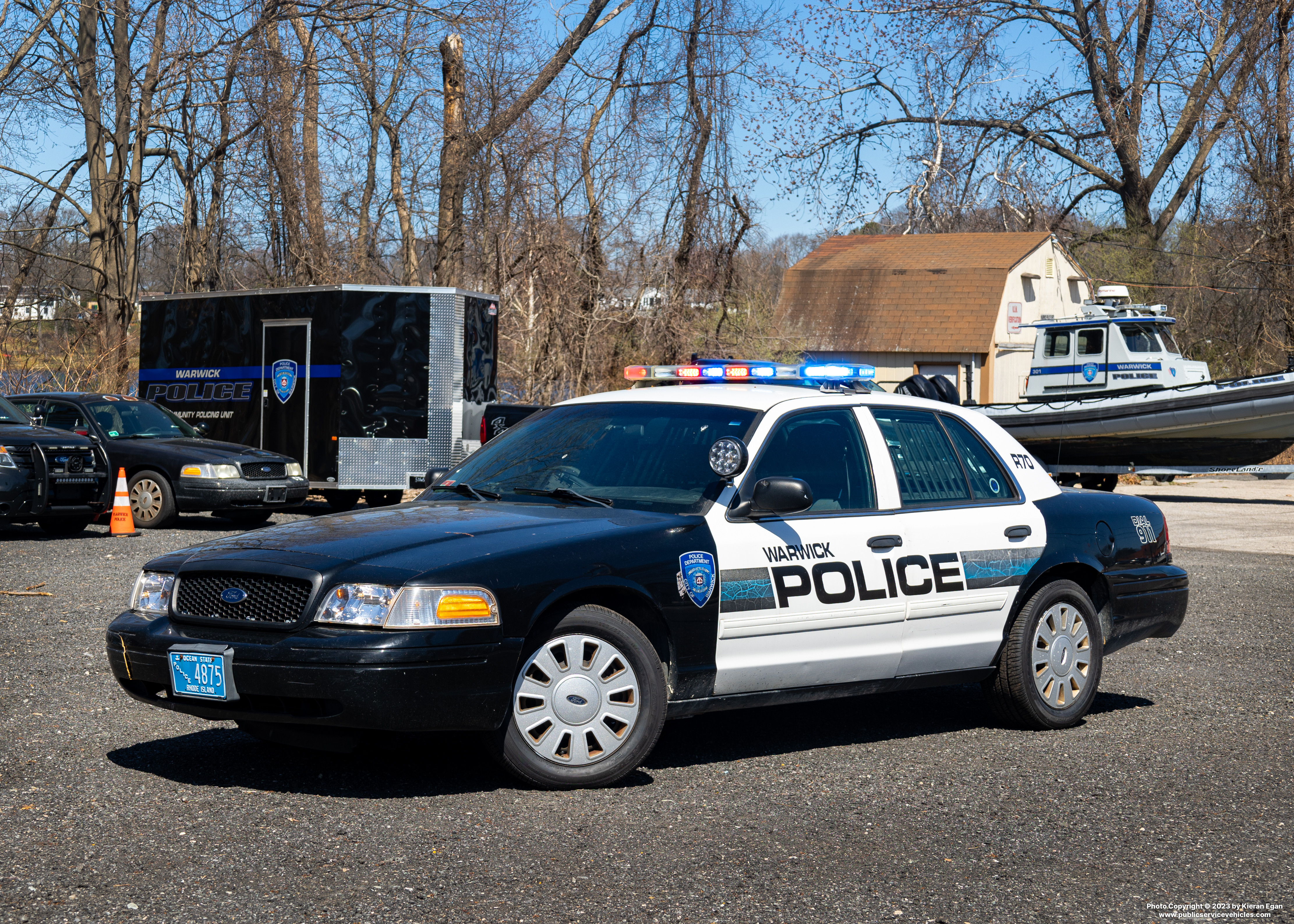 A photo  of Warwick Police
            Cruiser R-70, a 2009-2011 Ford Crown Victoria Police Interceptor             taken by Kieran Egan