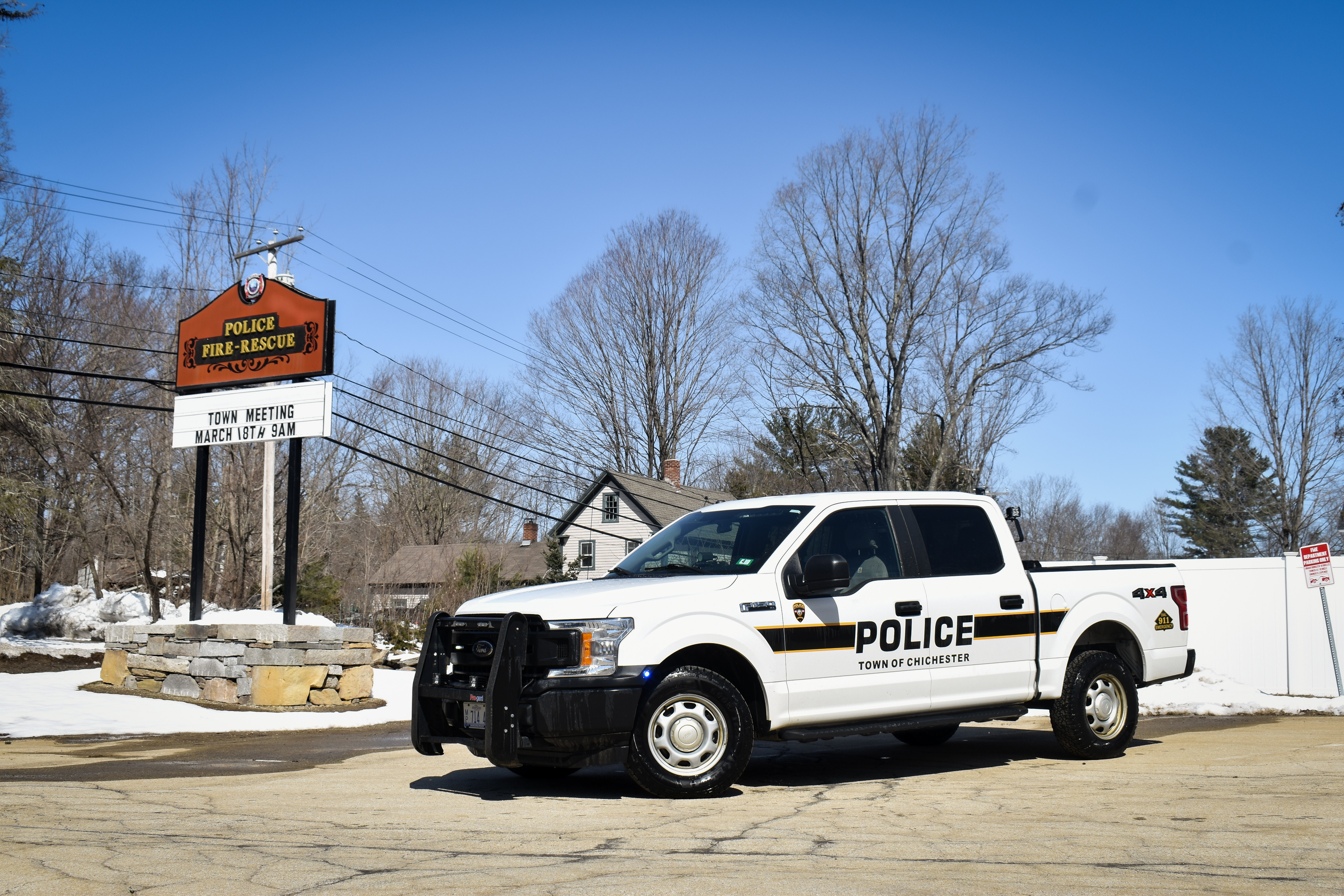 A photo  of Chichester Police
            Car 4, a 2018 Ford F-150 Crew Cab             taken by Luke Tougas