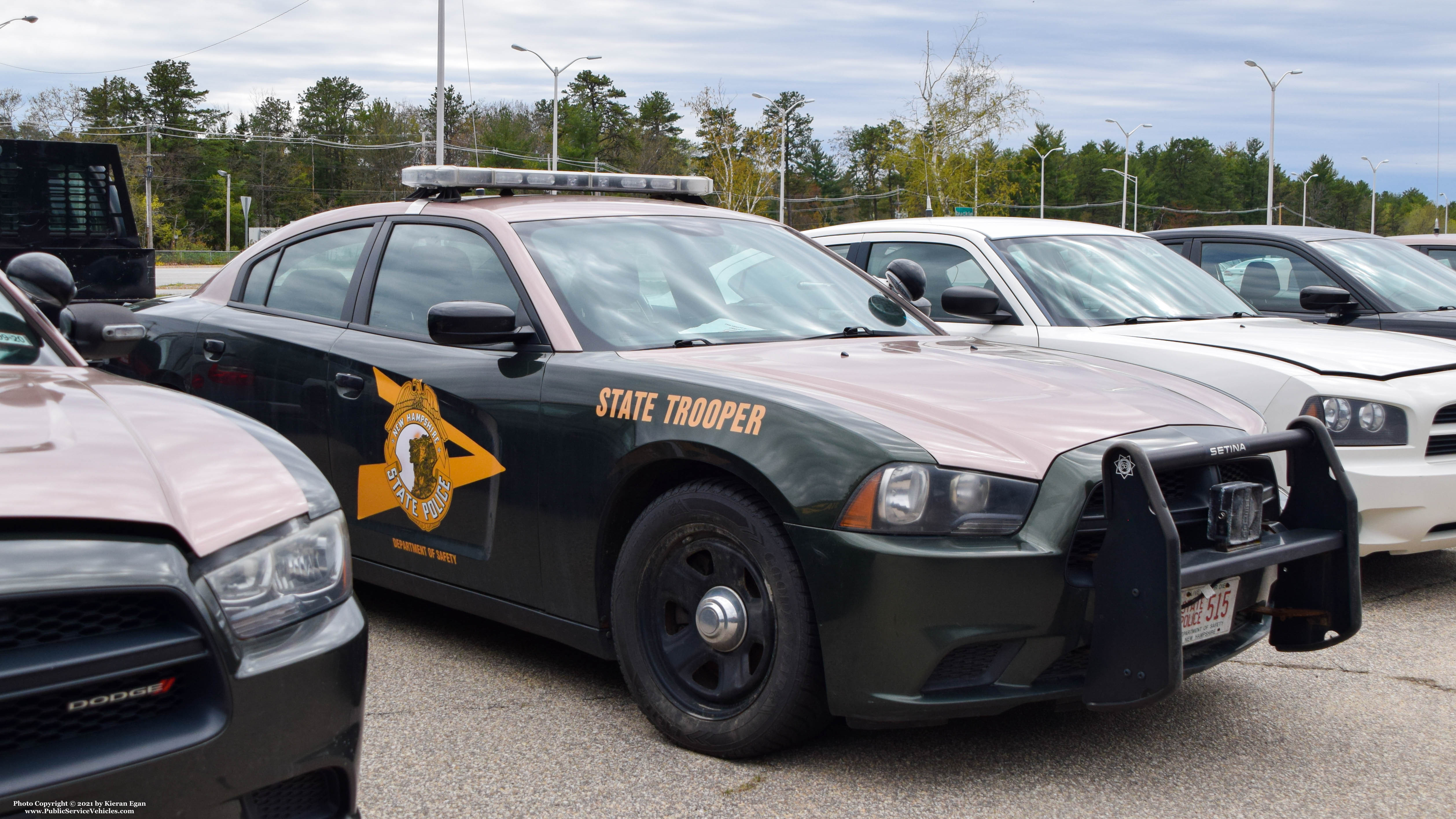 A photo  of New Hampshire State Police
            Cruiser 515, a 2011-2014 Dodge Charger             taken by Kieran Egan