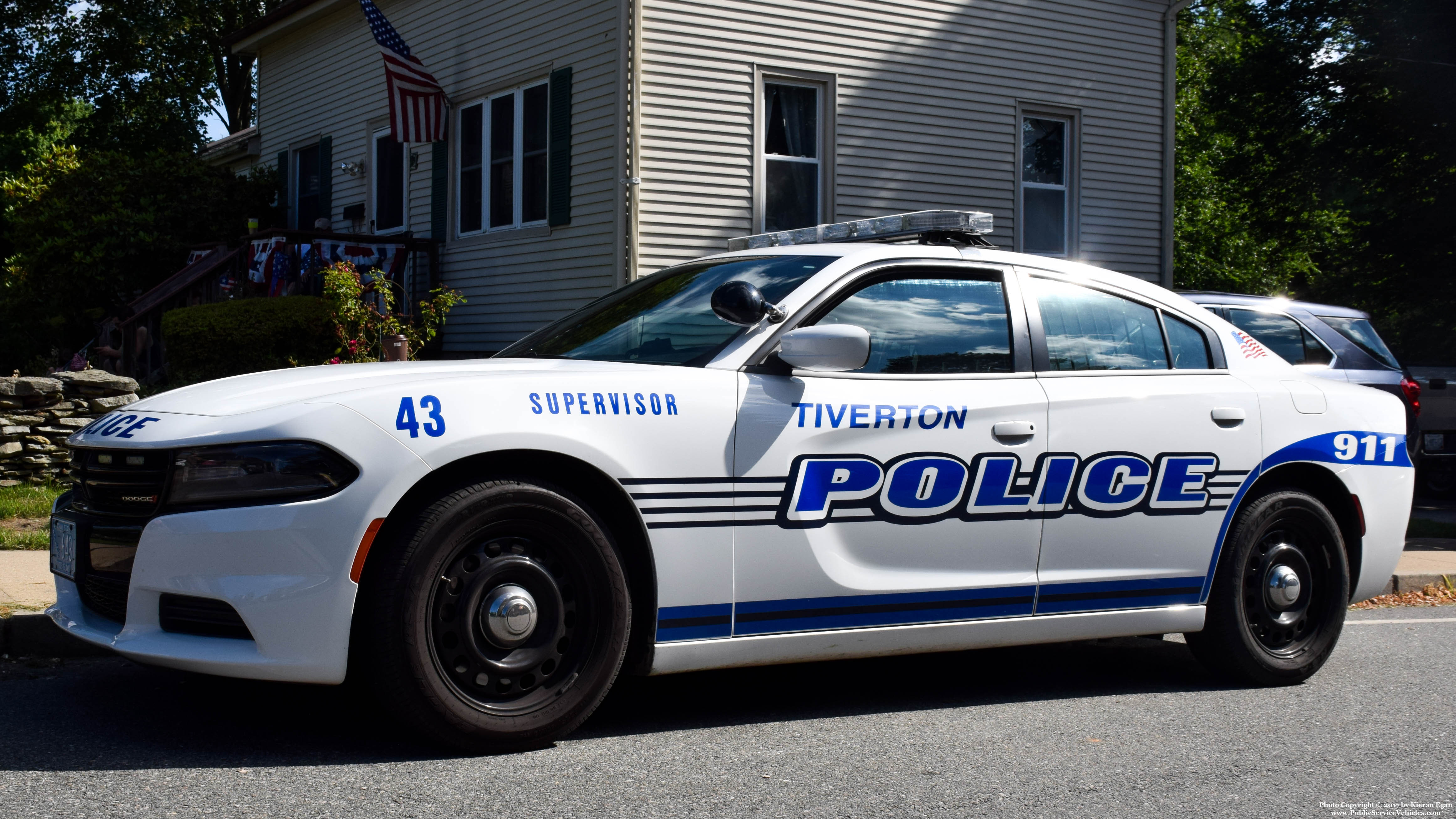 A photo  of Tiverton Police
            Car 43, a 2017 Dodge Charger             taken by Kieran Egan