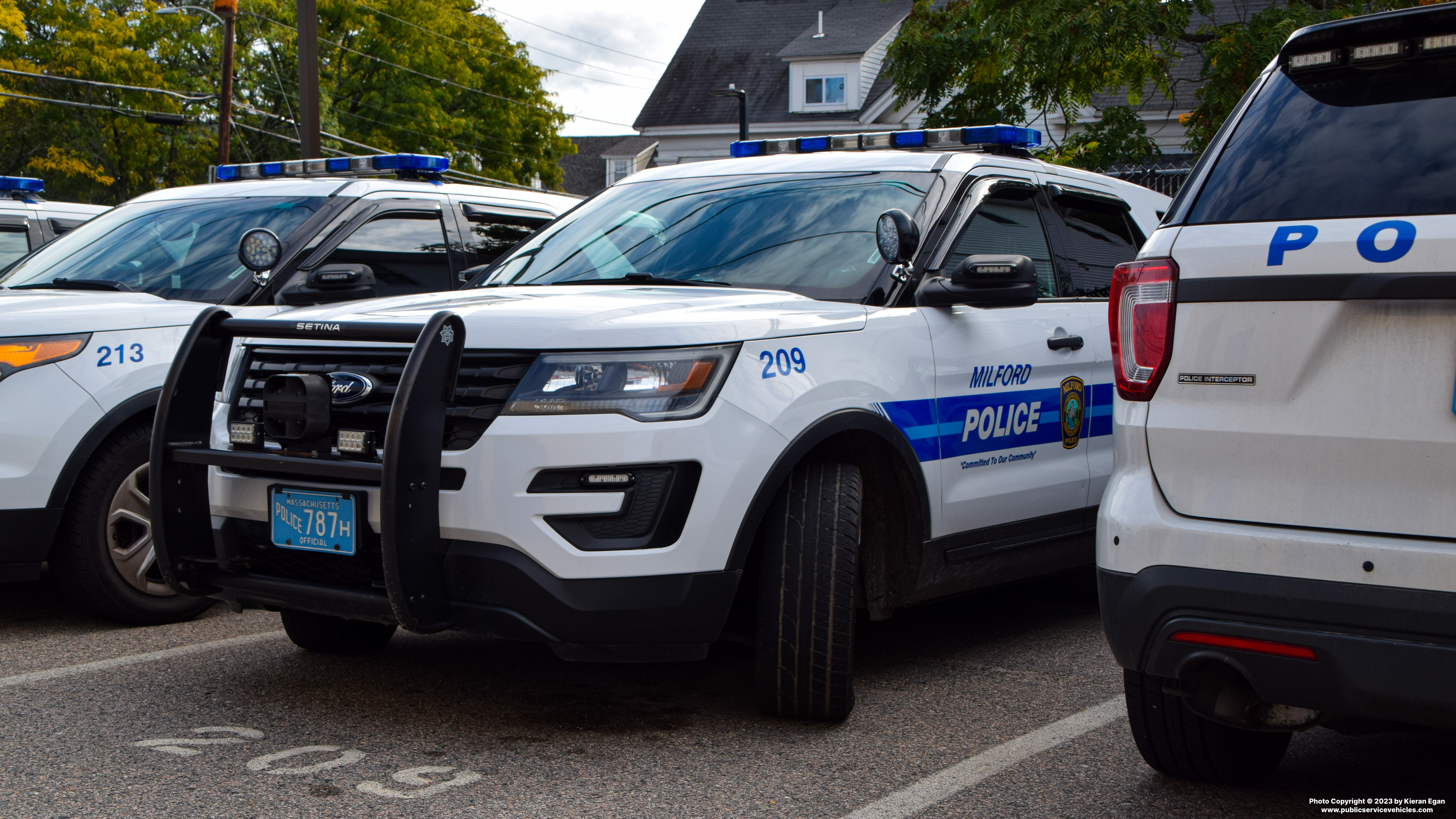 A photo  of Milford Police
            Cruiser 209, a 2017 Ford Police Interceptor Utility             taken by Kieran Egan