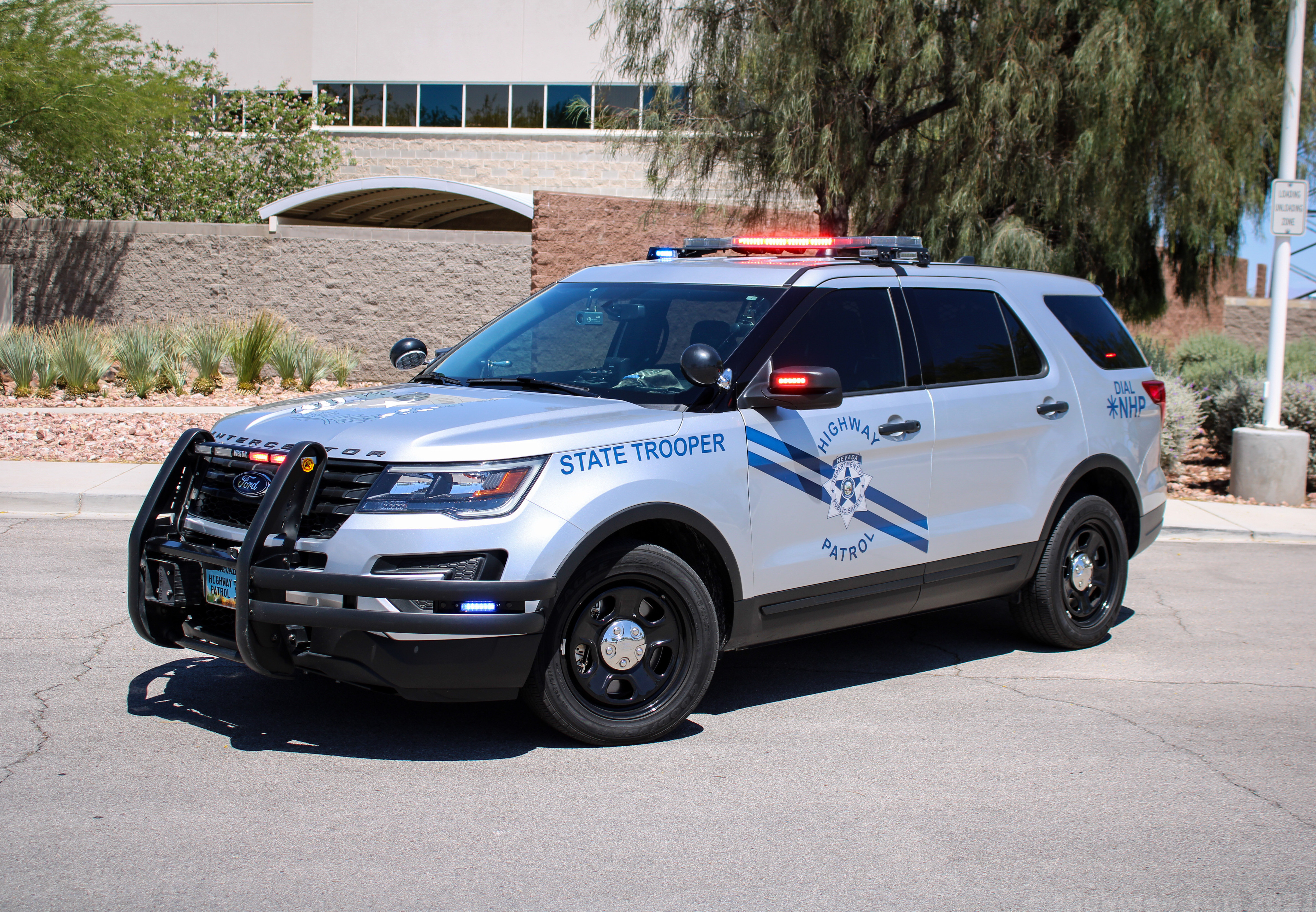 A photo  of Nevada State Police Highway Patrol
            Cruiser 329, a 2016-2019 Ford Police Interceptor Utility             taken by Nicholas You